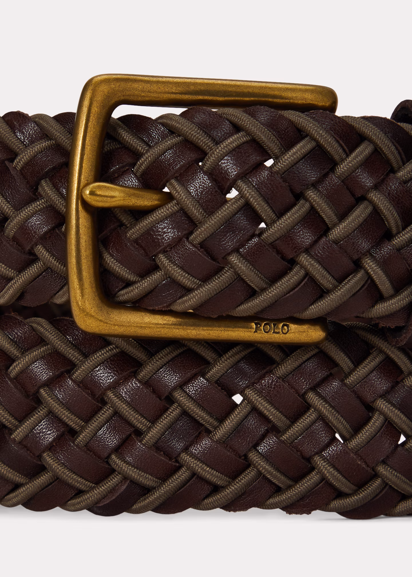 Leder-Webgürtel mit geflochtener Kordel - RALPH LAUREN OUTLET