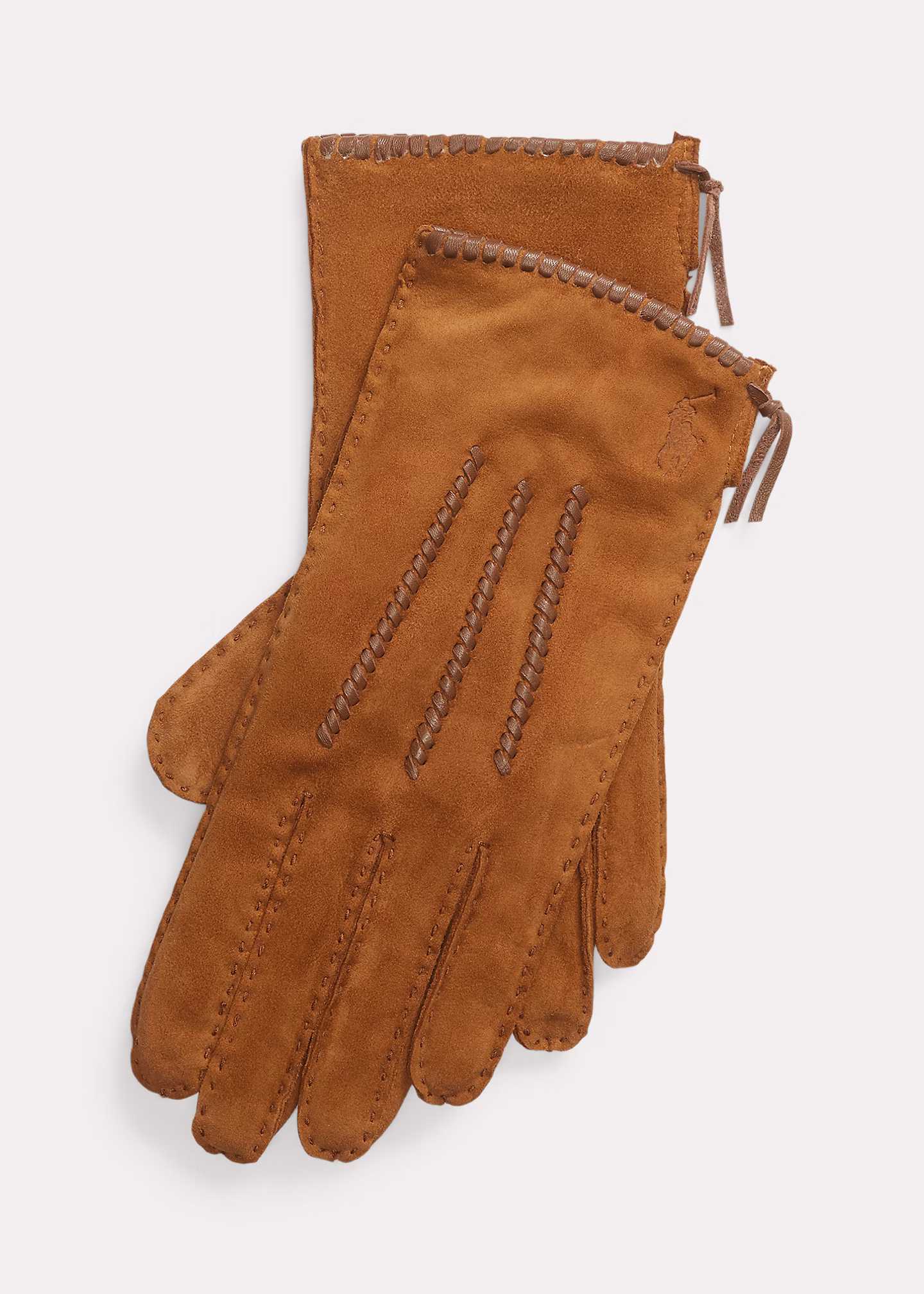 Wildlederhandschuhe mit Ziernähten - RALPH LAUREN OUTLET