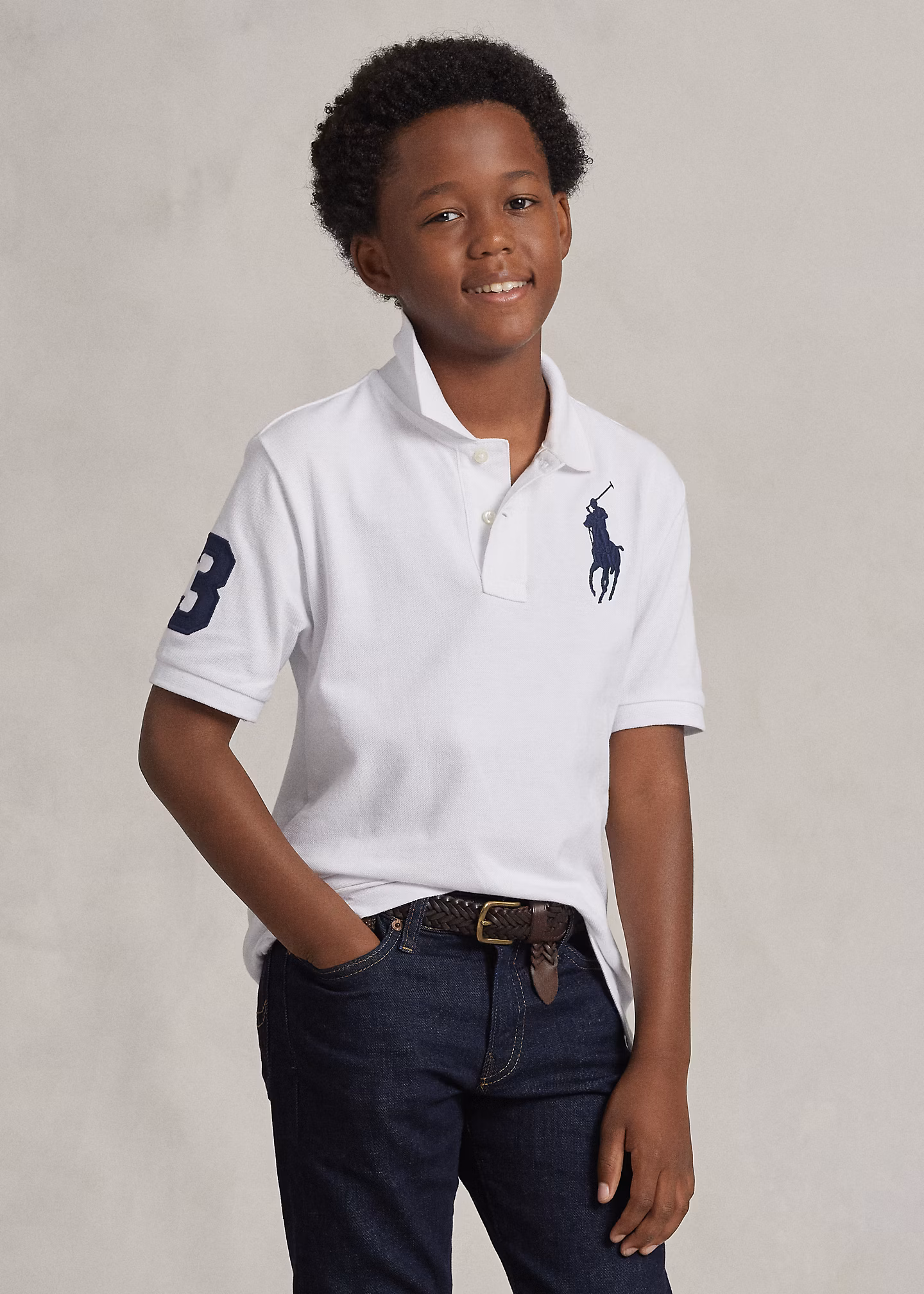 Baumwollpiqué-Poloshirt mit Big Pony - RALPH LAUREN OUTLET