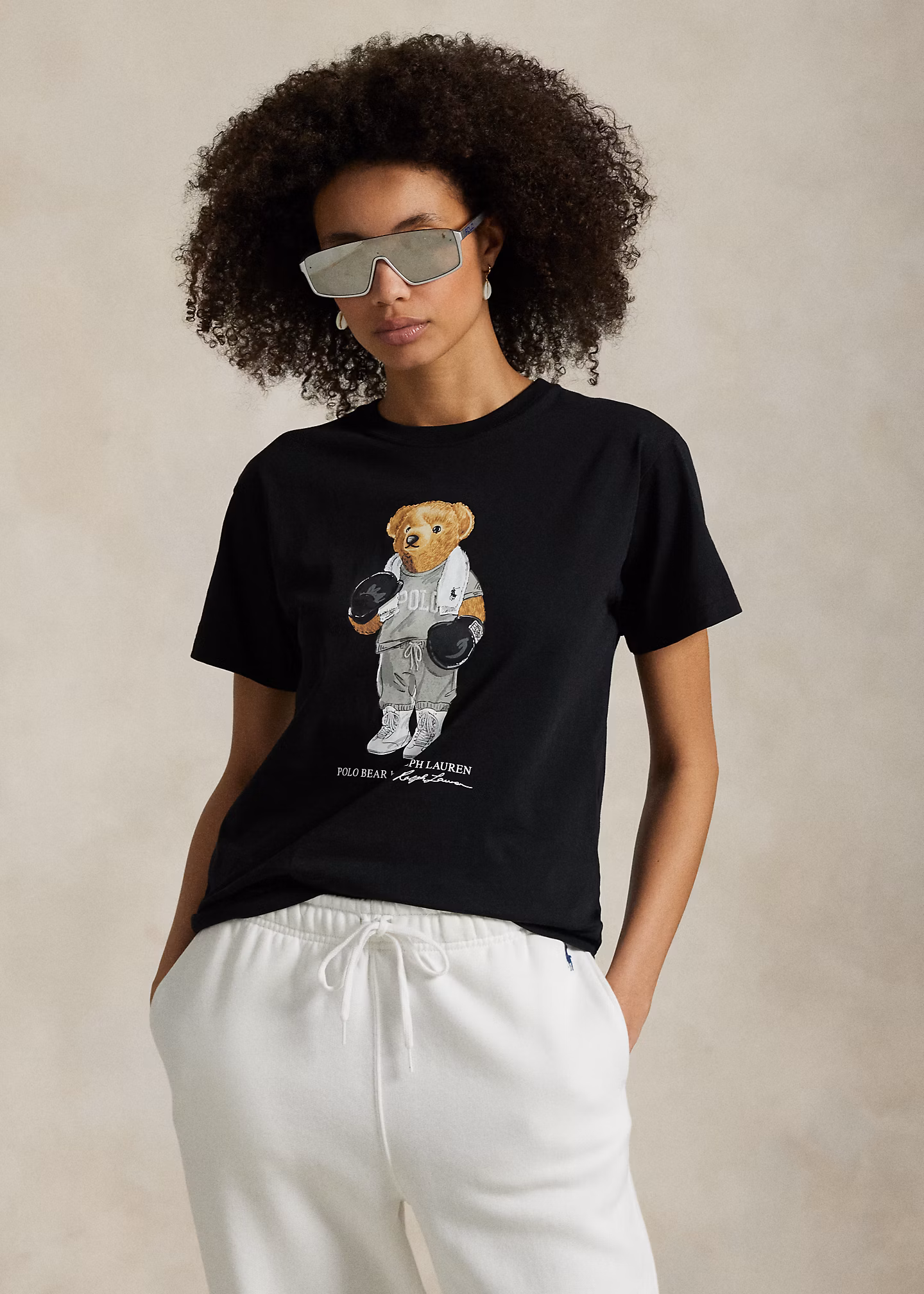 Baumwolljersey-T-Shirt mit Polo Bear - RALPH LAUREN OUTLET