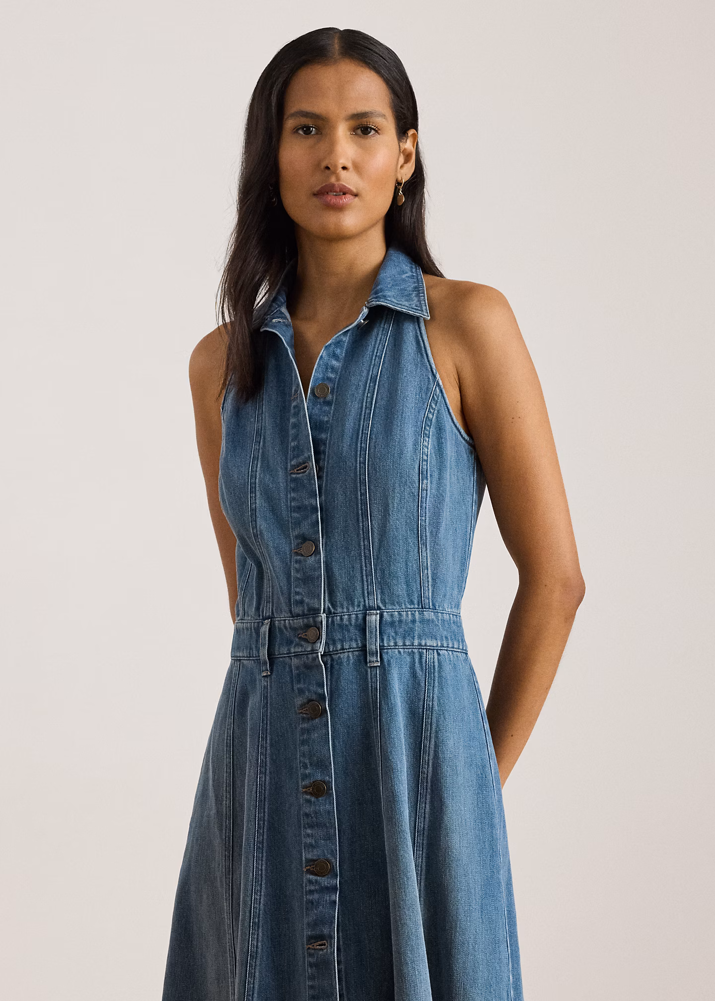 Ärmelloses Denim-Hemdkleid in Bahnen - RALPH LAUREN OUTLET