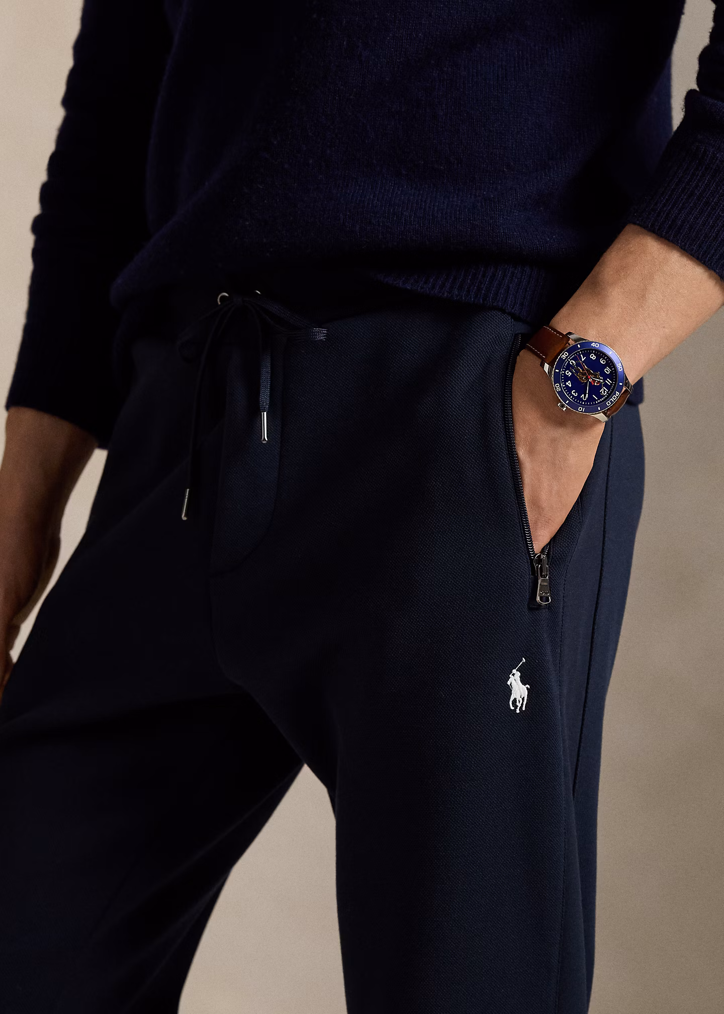 Doppellagige Piqué-Jogginghose - RALPH LAUREN OUTLET