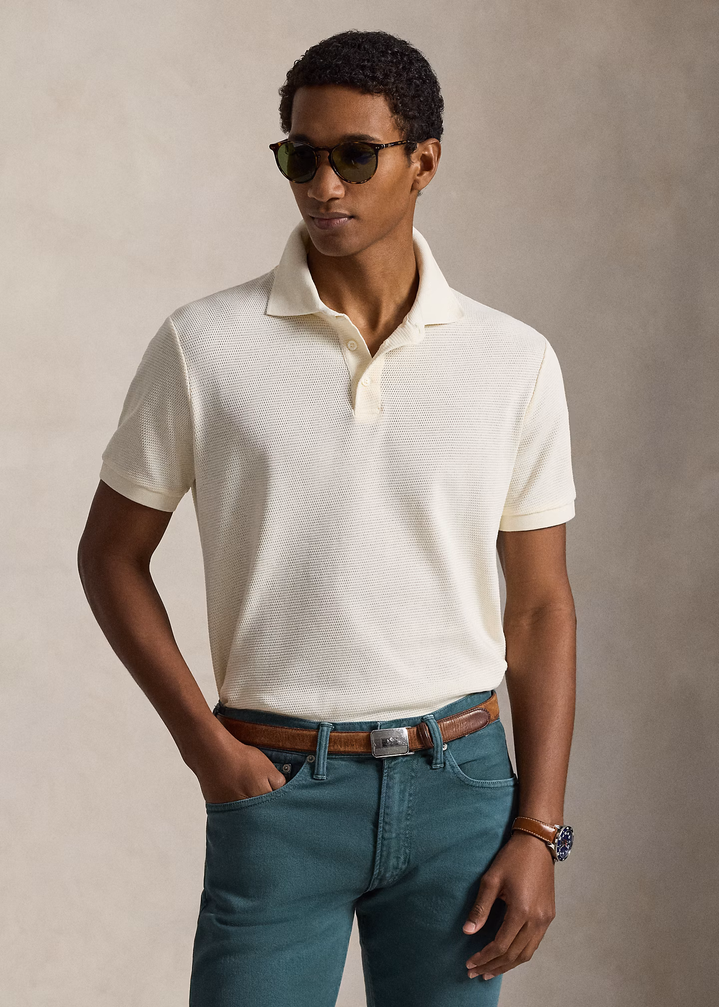 Standard-Fit Poloshirt mit Struktur - RALPH LAUREN OUTLET