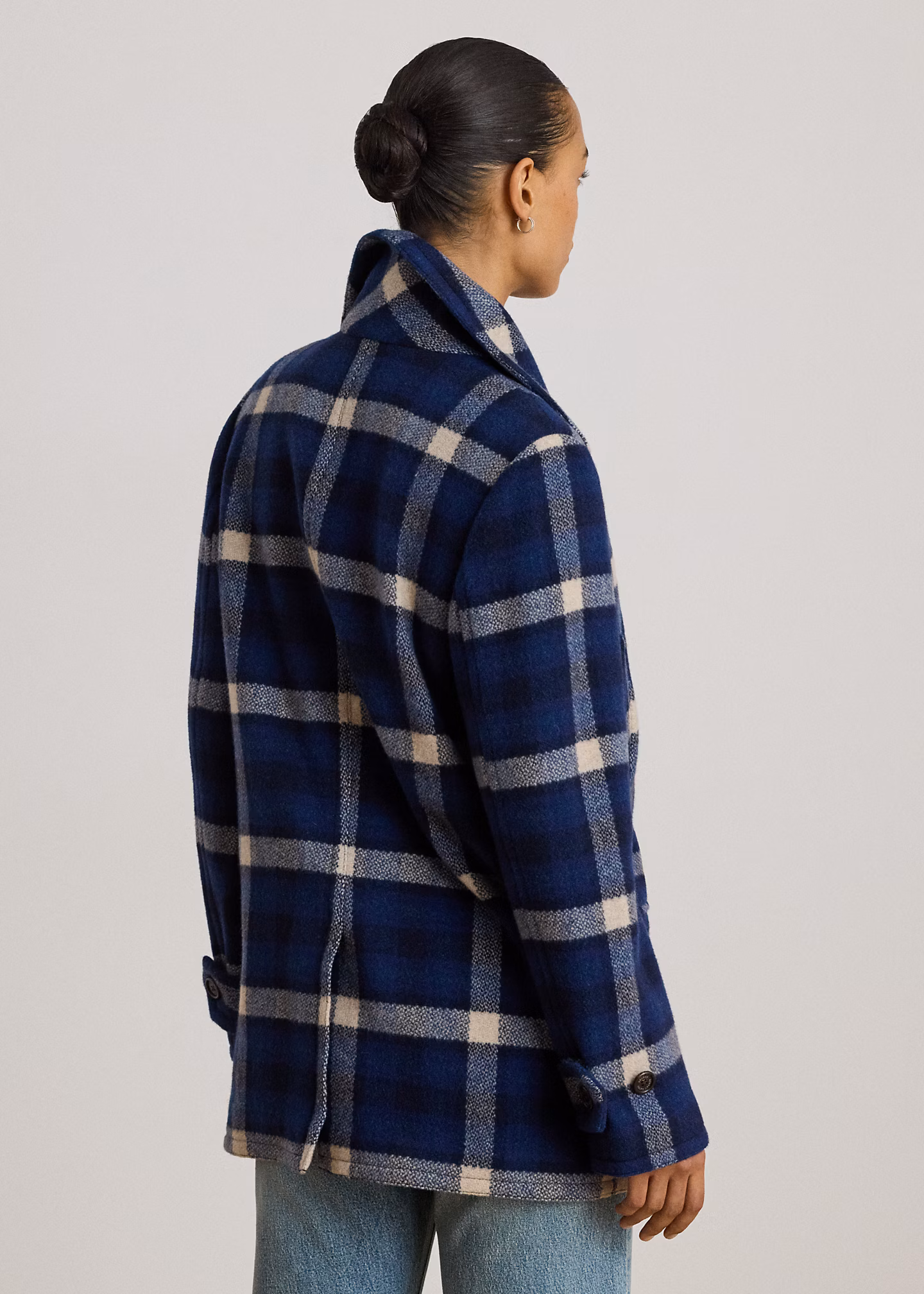 Zweireihiger Tweedmantel mit Karomuster - RALPH LAUREN OUTLET