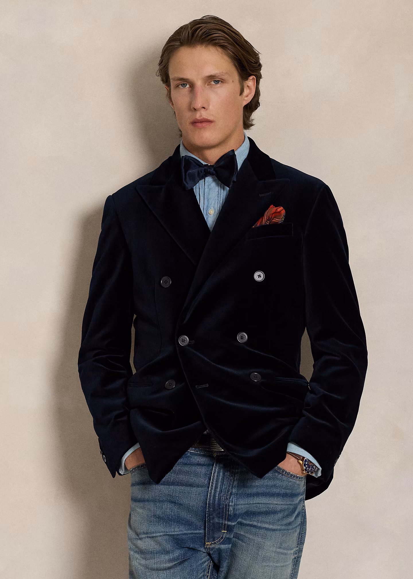 Modern-Fit Polo-Jacke aus Samt - RALPH LAUREN OUTLET