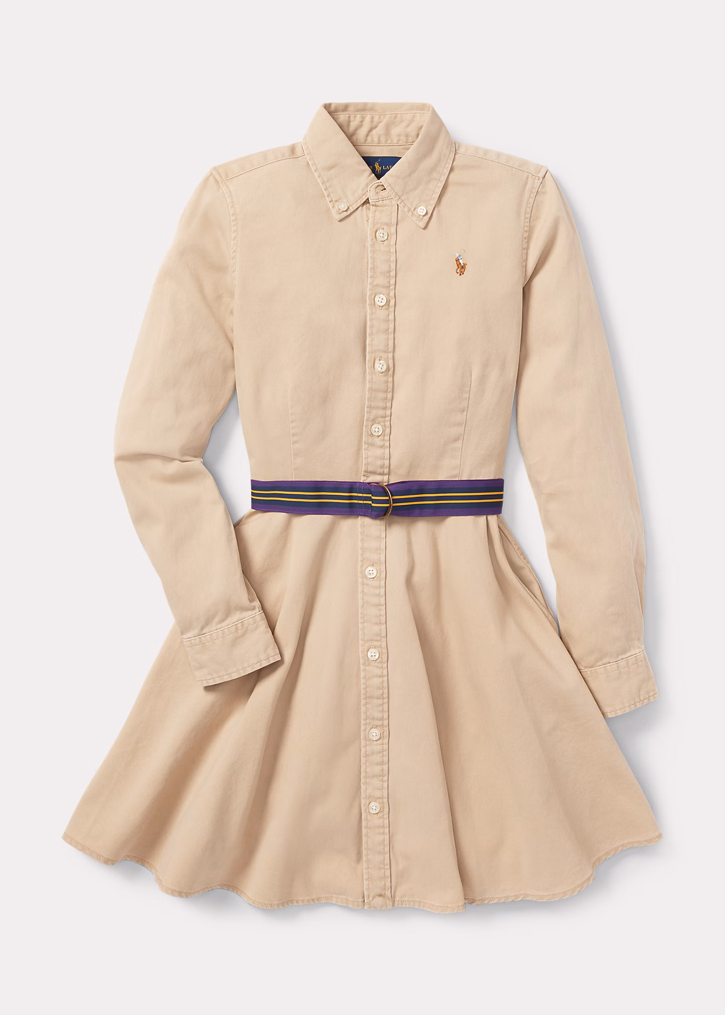 Hemdkleid aus Baumwollchino - RALPH LAUREN OUTLET