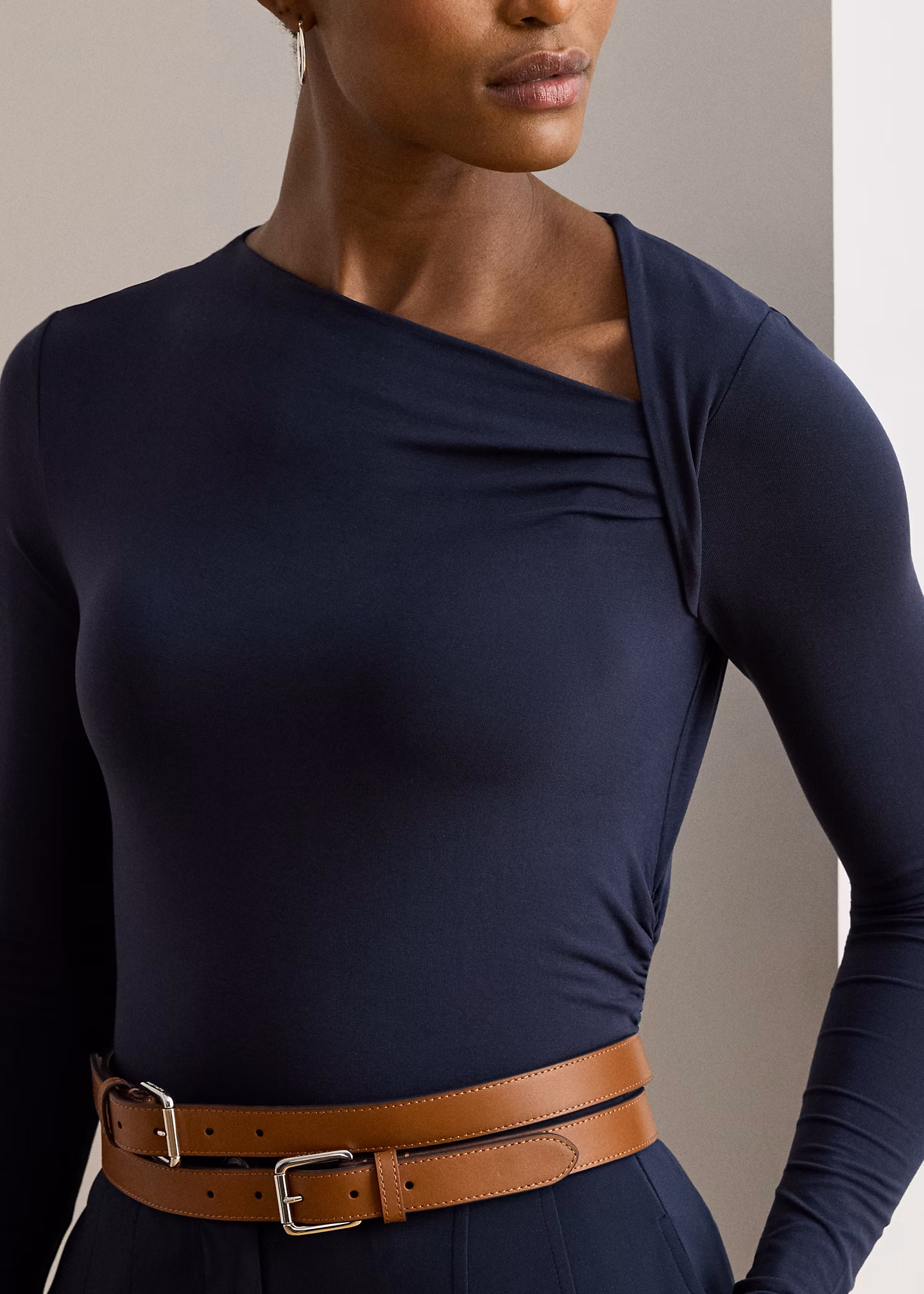 Asymmetrisches Stretchjersey-Oberteil - RALPH LAUREN OUTLET