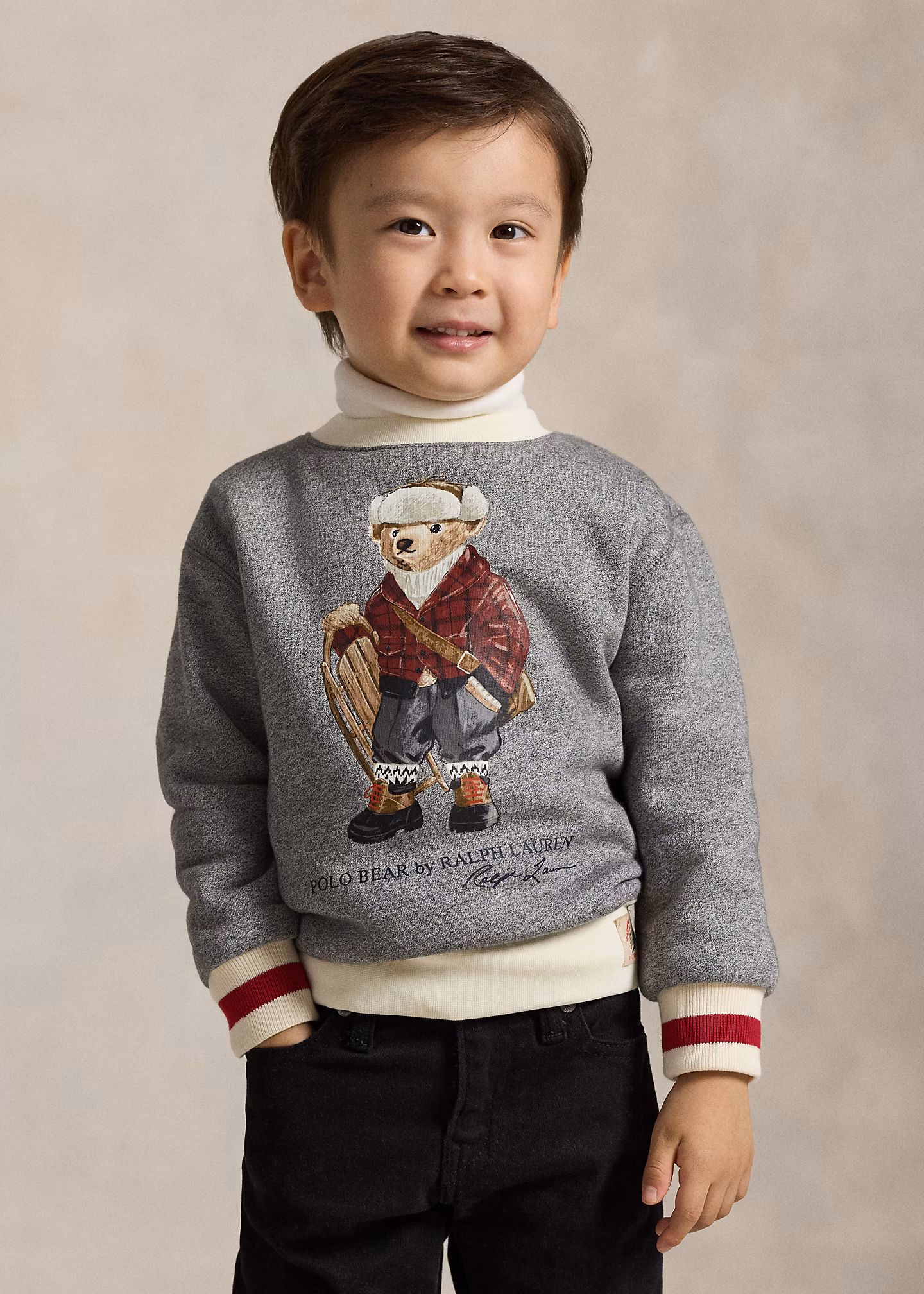 Fleece-Sweatshirt mit Polo Bear - RALPH LAUREN OUTLET