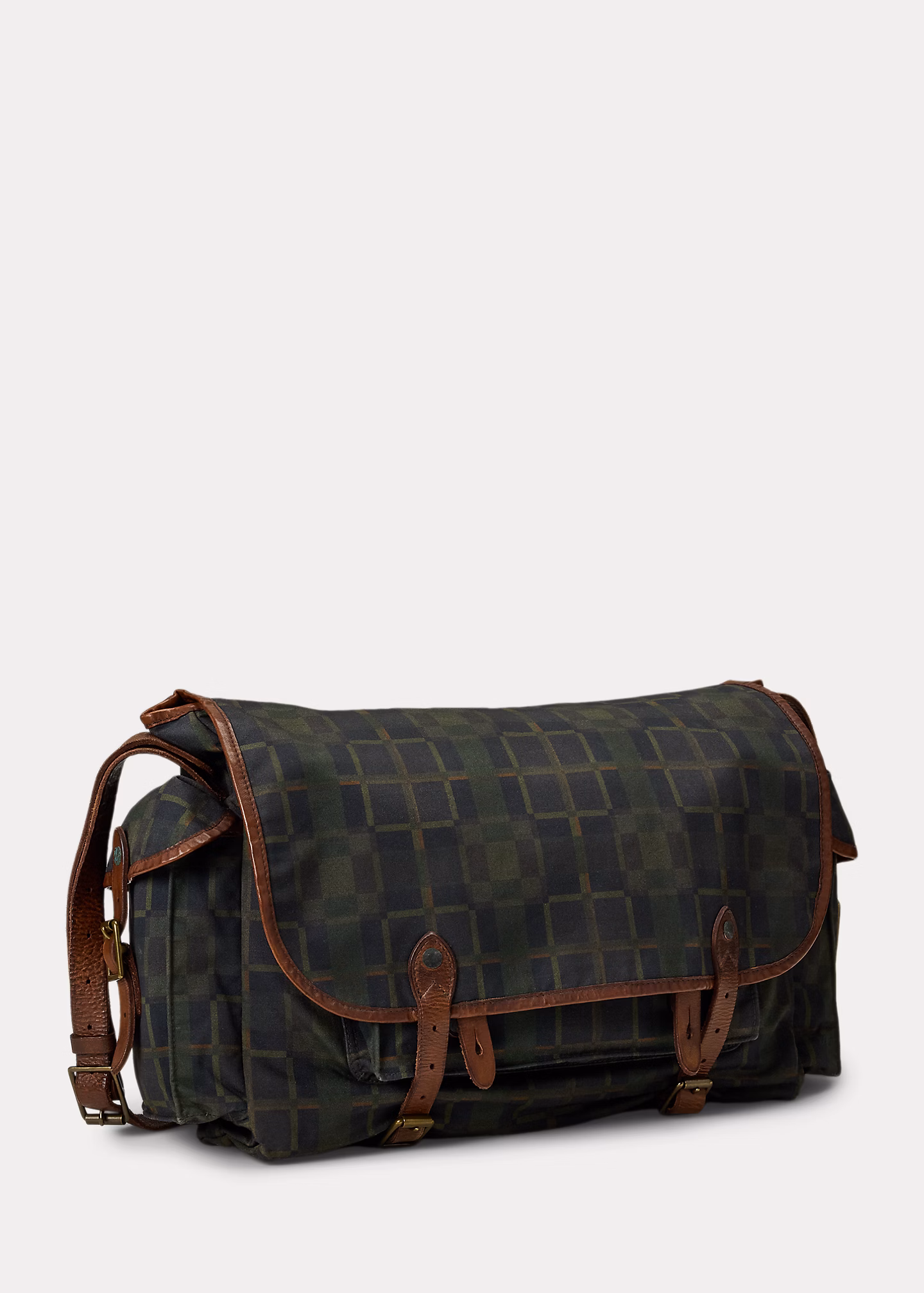 Wachstuch-Umhängetasche mit Karomuster - RALPH LAUREN OUTLET