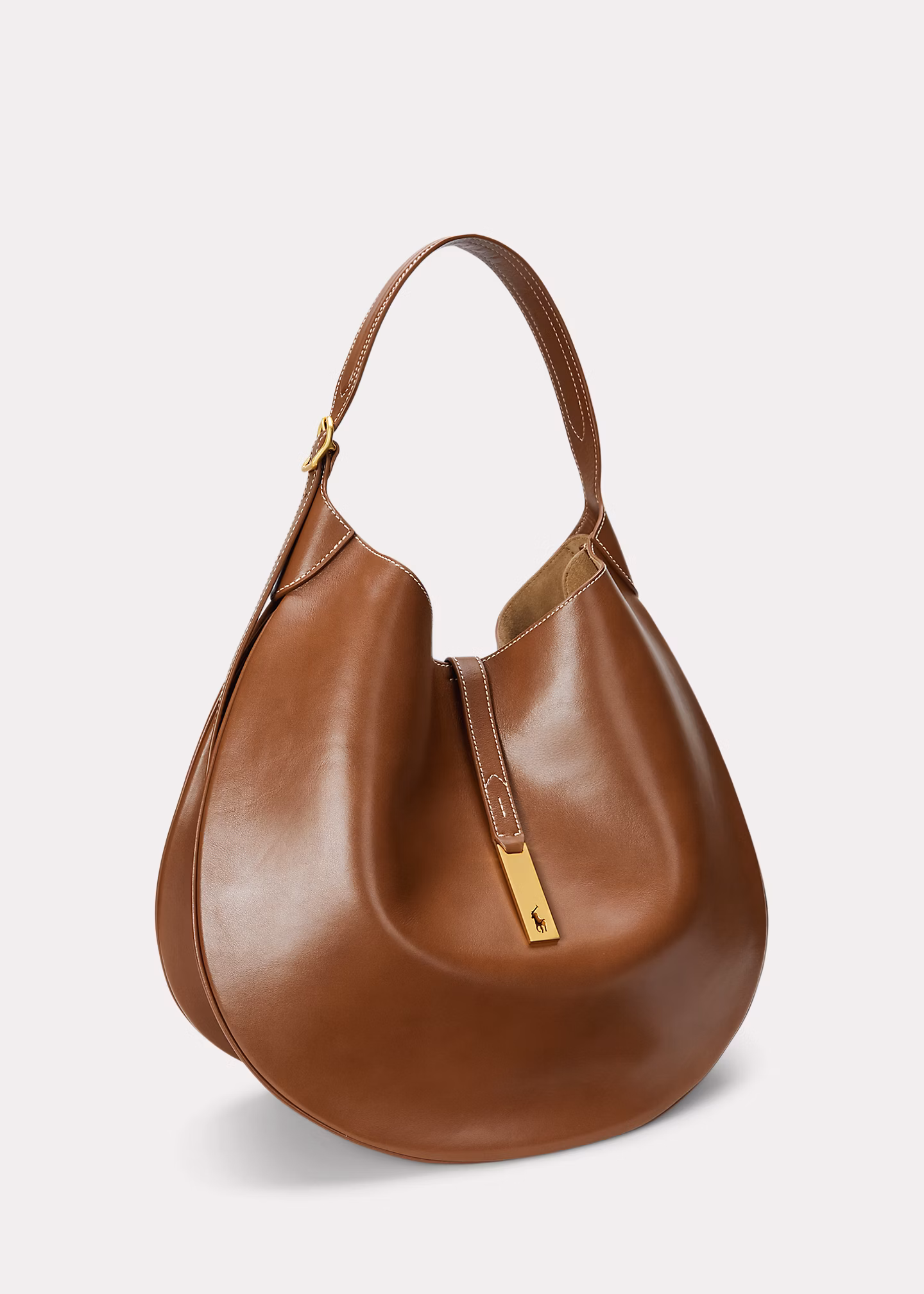 Große Kalbsleder-Schultertasche Polo ID - RALPH LAUREN OUTLET