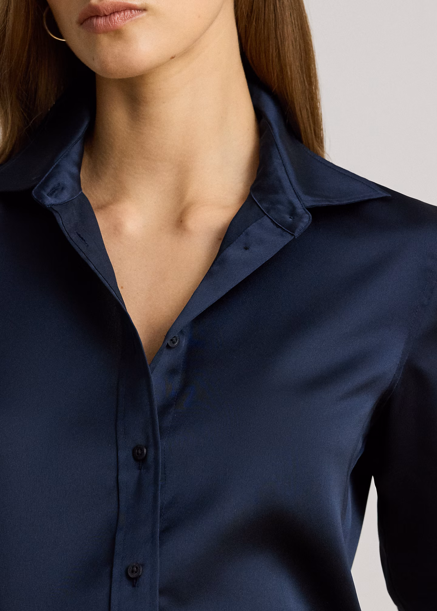 Classic-Fit Hemd aus Satin-Charmeuse - RALPH LAUREN OUTLET