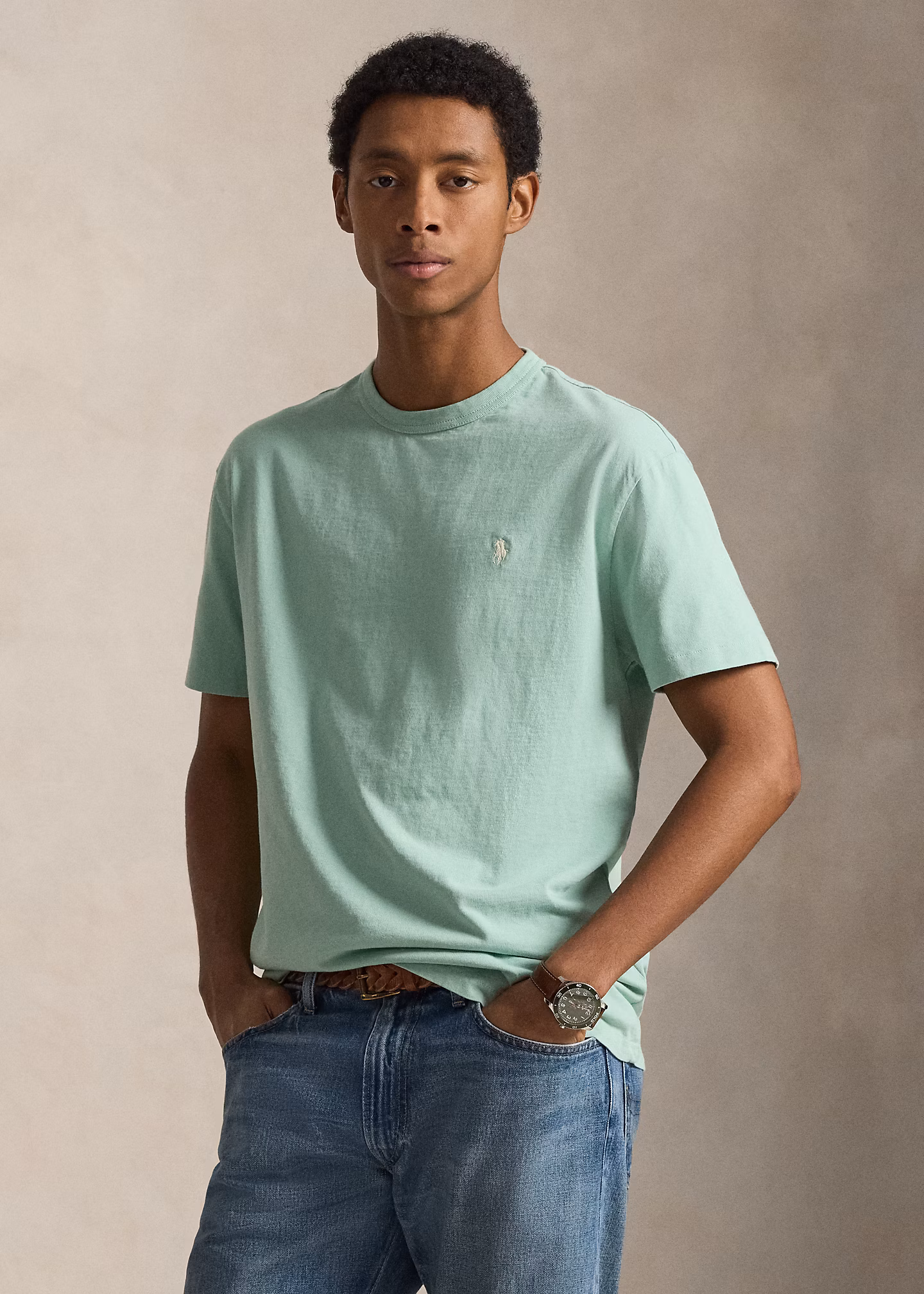 Classic-Fit Rundhals-T-Shirt aus Jersey - RALPH LAUREN OUTLET