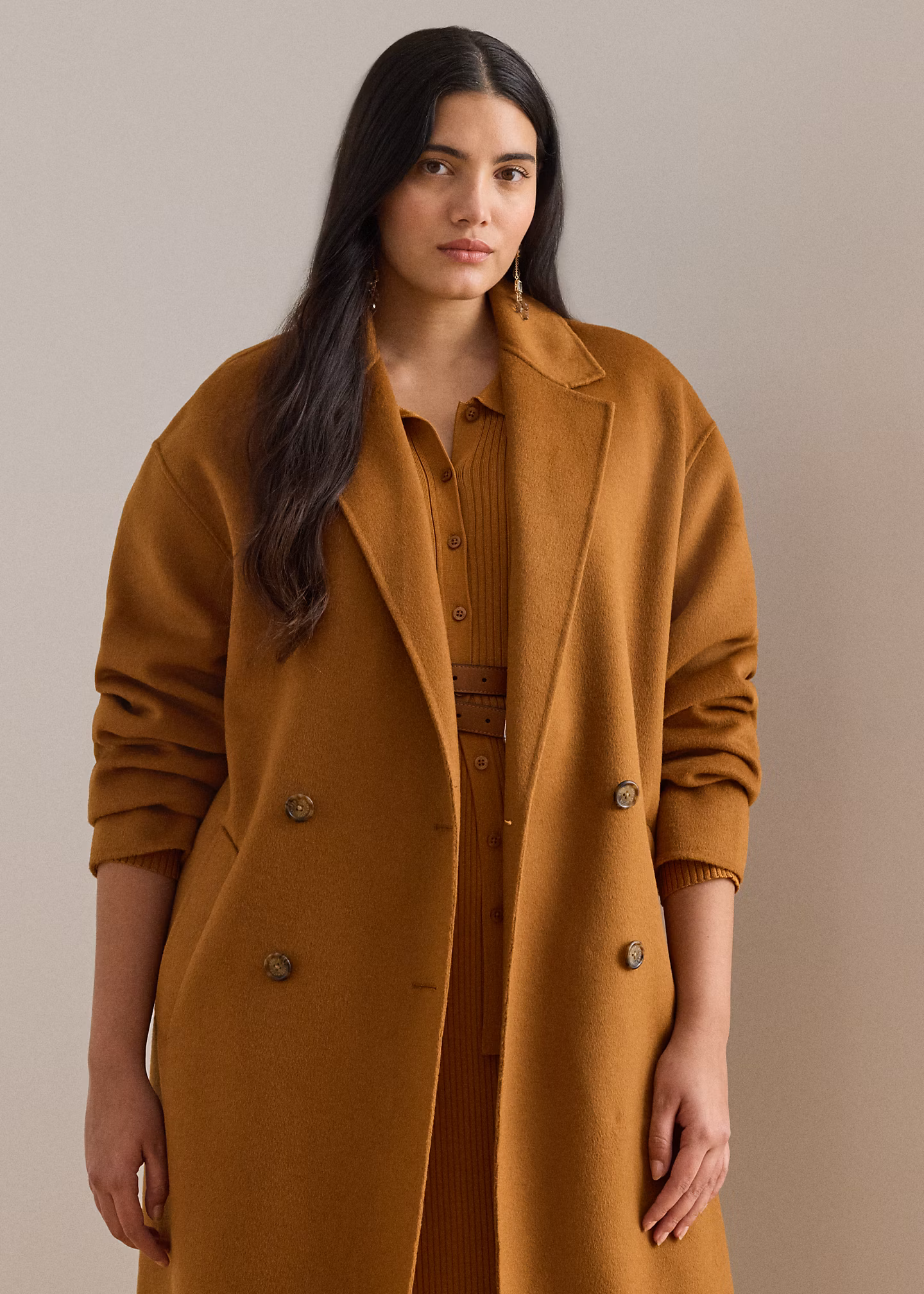 Zweireihiger Kokon-Mantel mit Wolle - RALPH LAUREN OUTLET