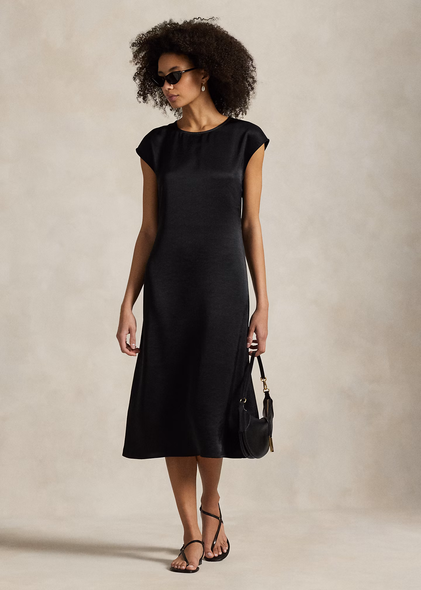 Satinkleid mit Flügelärmeln - RALPH LAUREN OUTLET