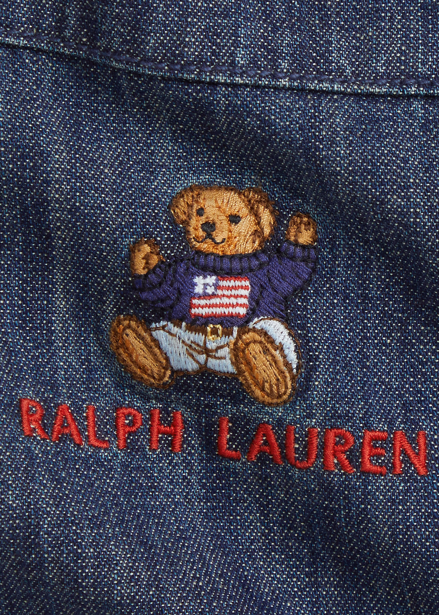 Denim-Latzrock mit Polo Bear - RALPH LAUREN OUTLET