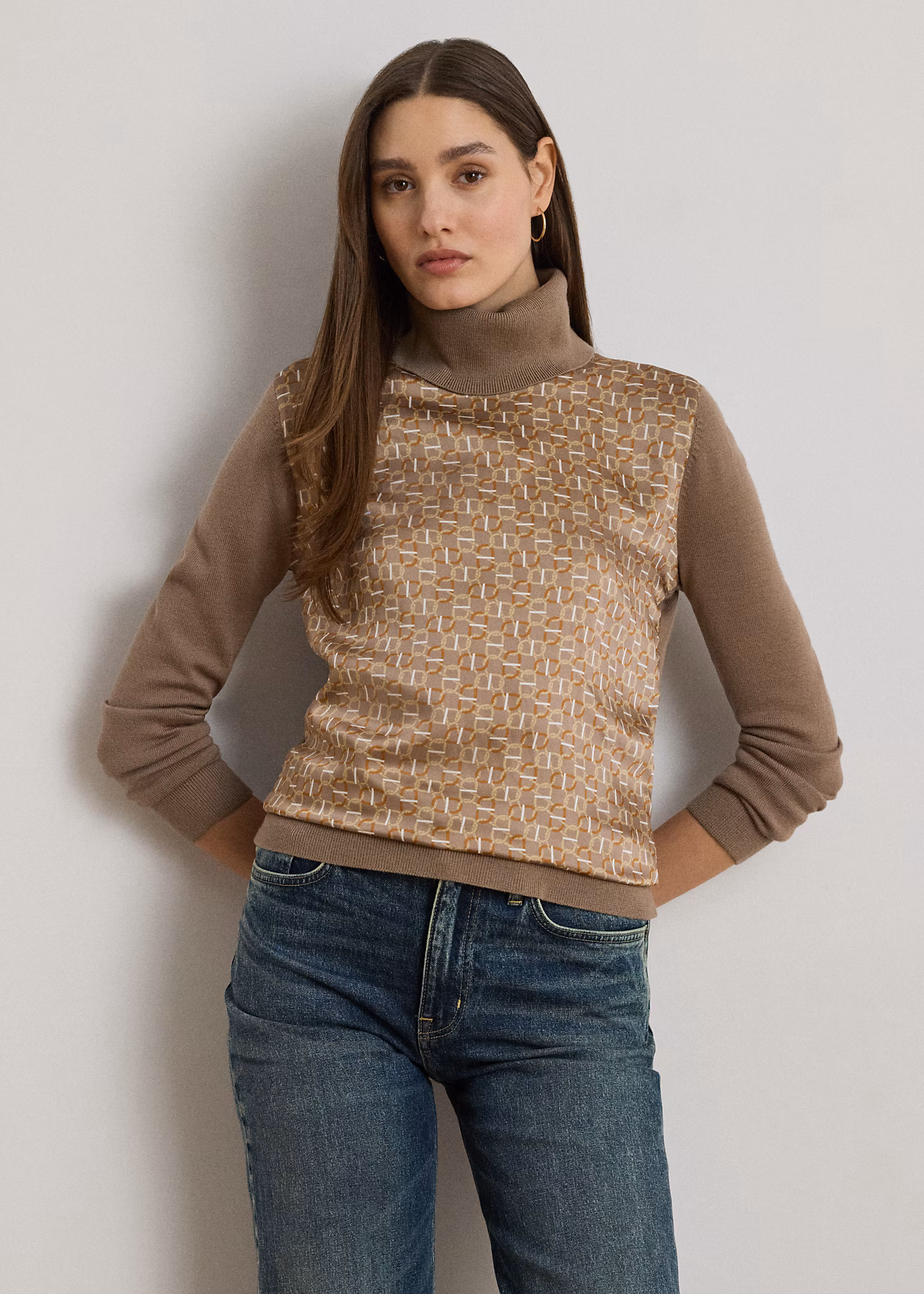 Gemusterter Rollkragenpullover mit Wolle - RALPH LAUREN OUTLET