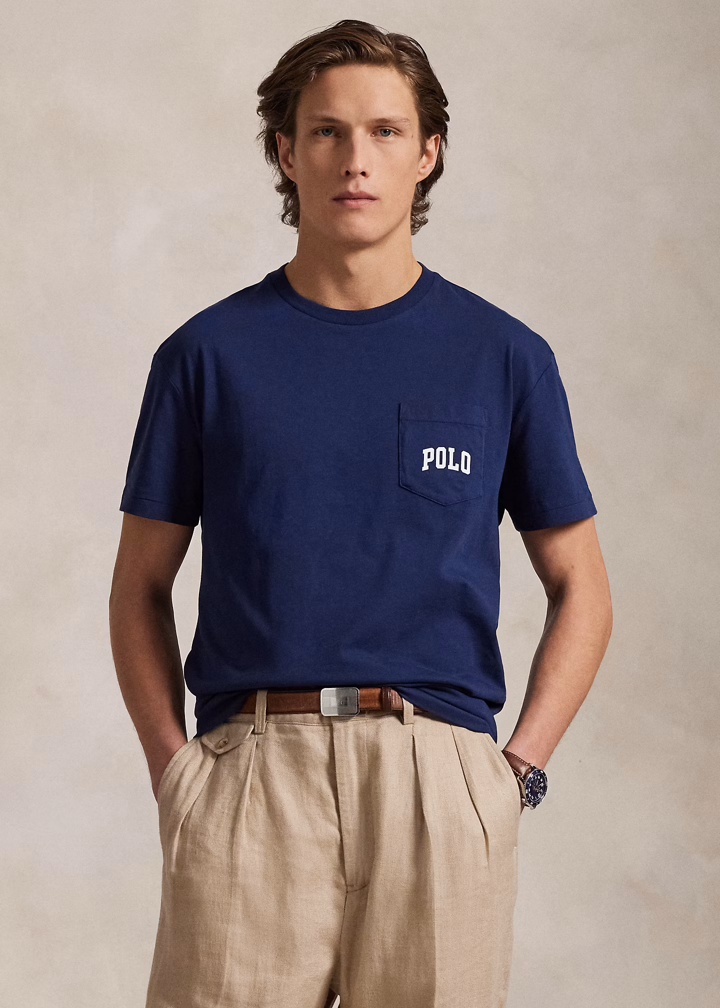 Custom-Slim Jersey-T-Shirt mit Polo Bear - RALPH LAUREN OUTLET