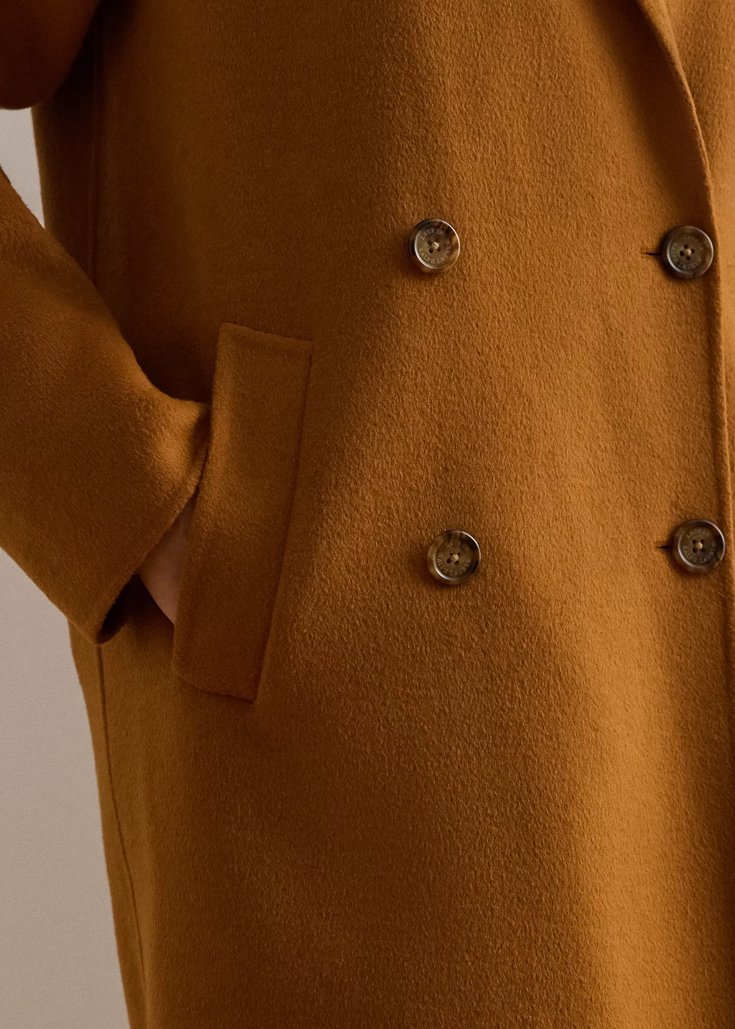 Zweireihiger Kokon-Mantel mit Wolle - RALPH LAUREN OUTLET