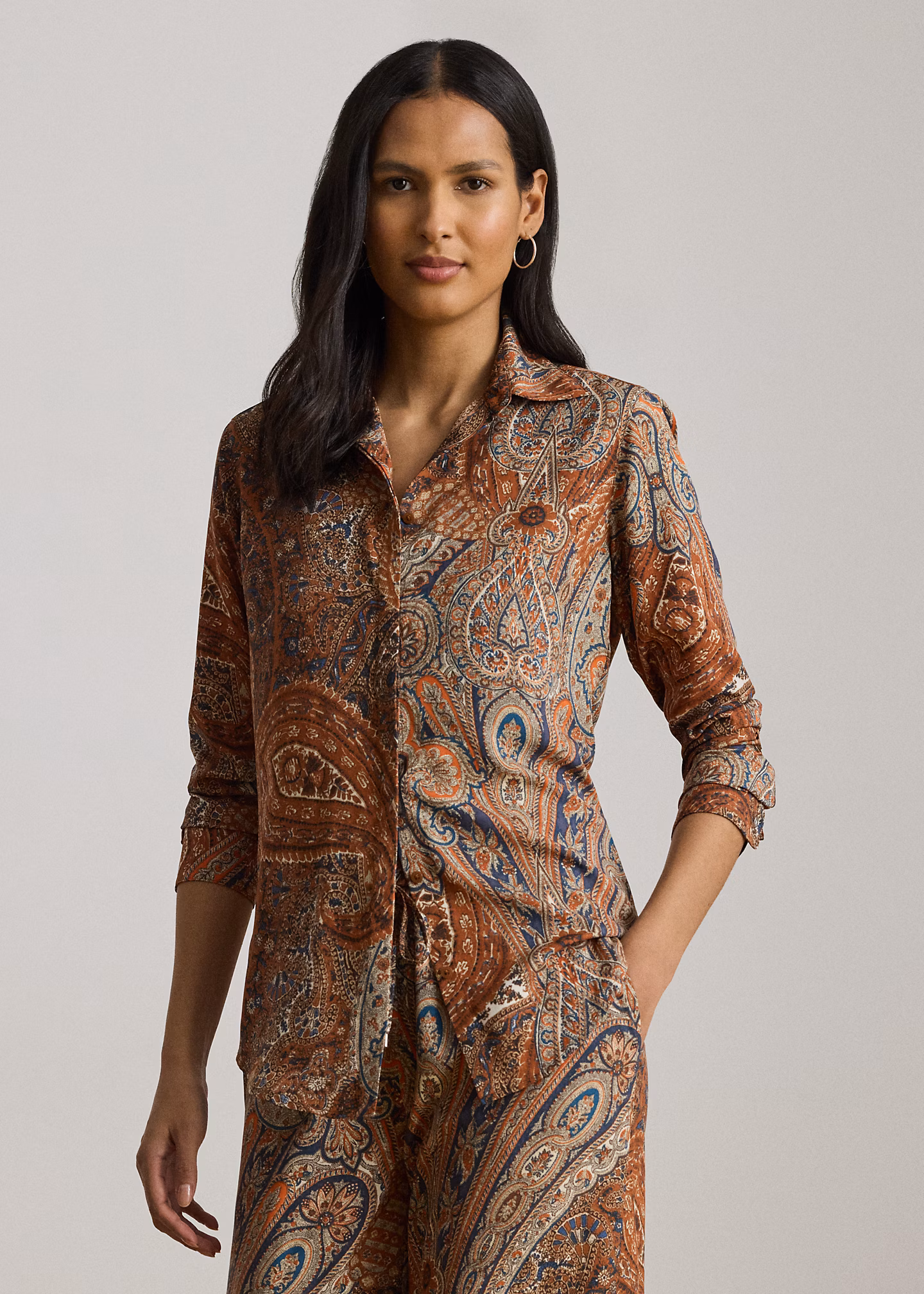 Classic-Fit Crêpe-Hemd mit Paisley-Motiv - RALPH LAUREN OUTLET