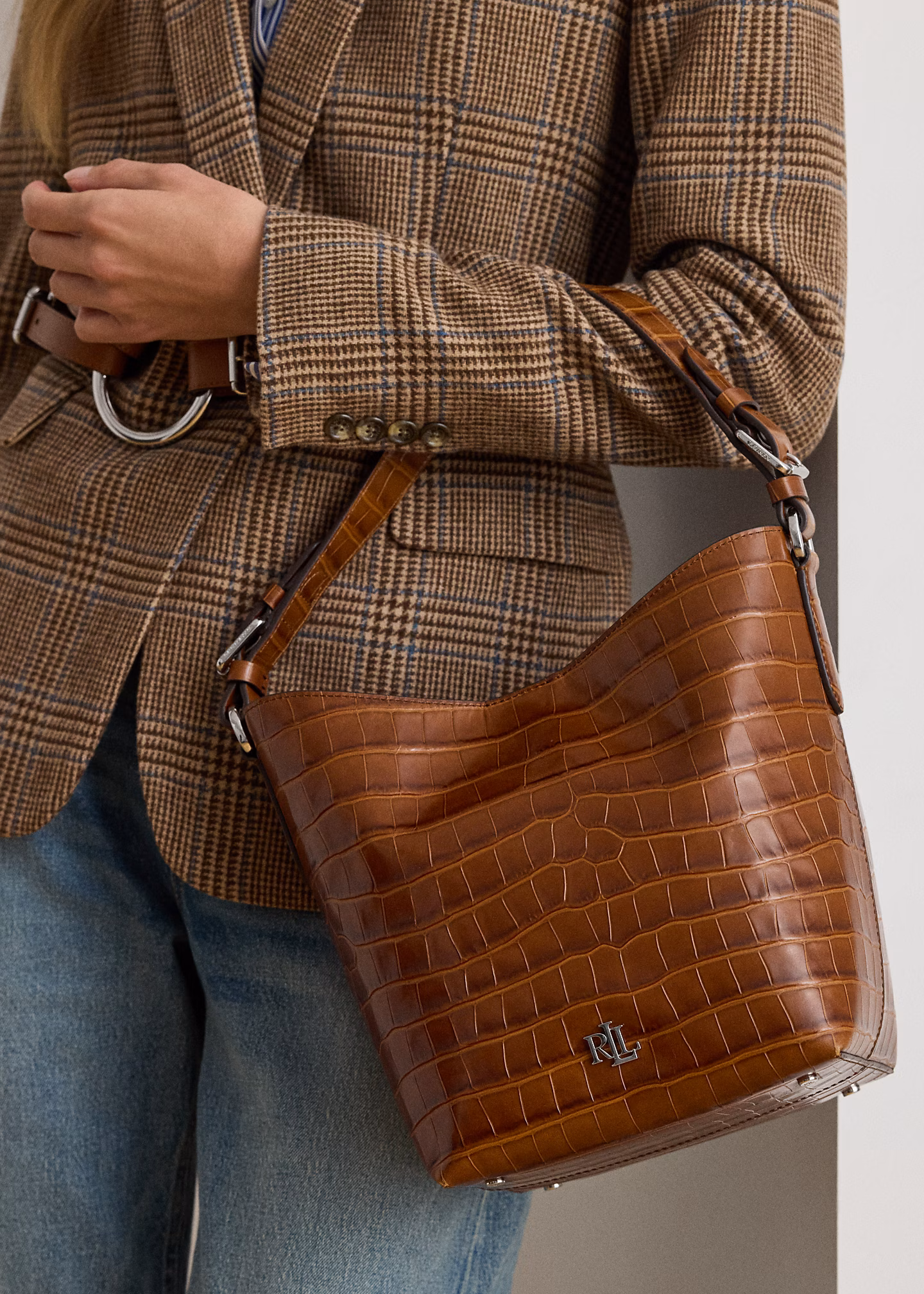 Beuteltasche Witley mit Krokodilprägung - RALPH LAUREN OUTLET