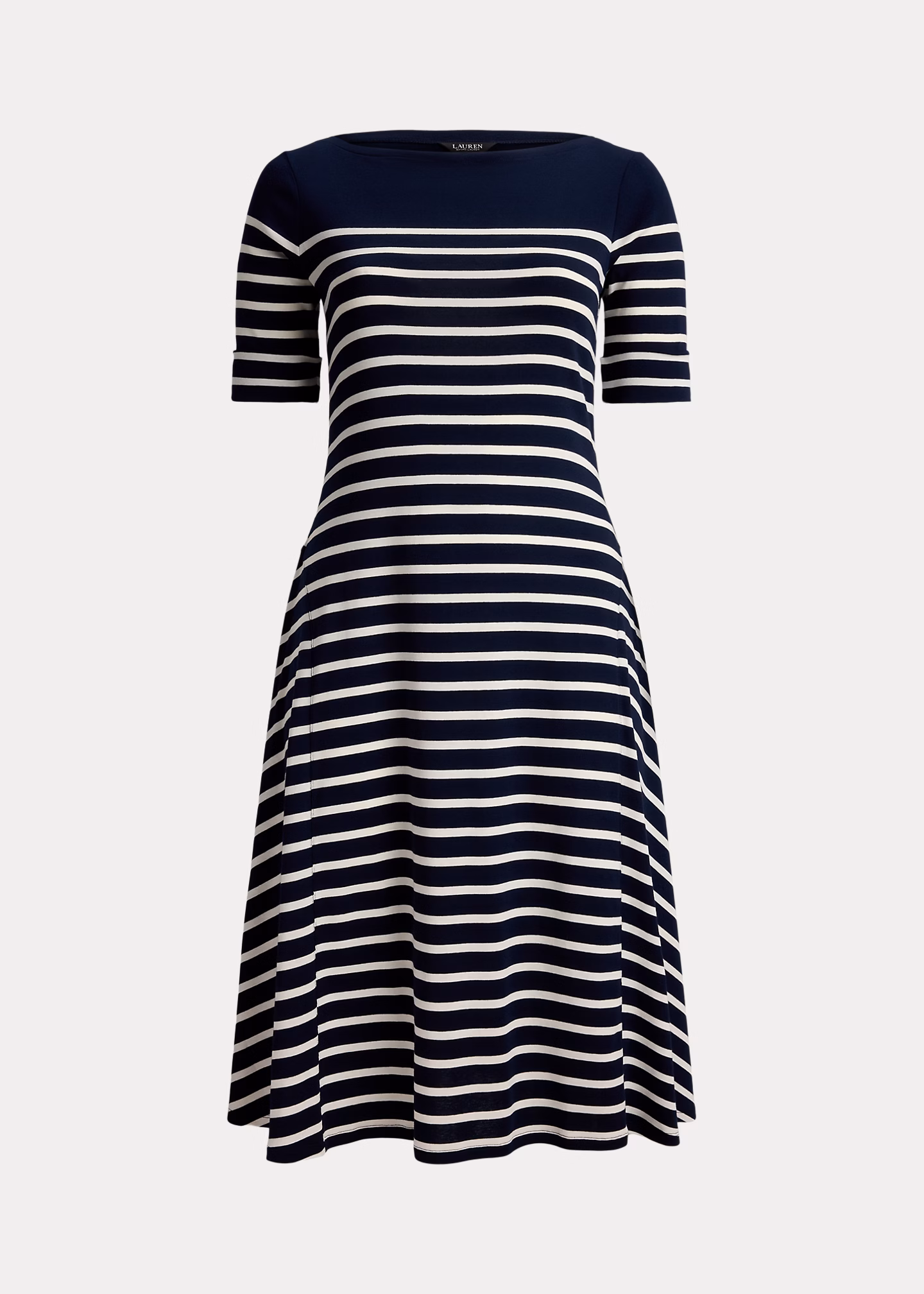 Gestreiftes Midi-Rippenstrickkleid - RALPH LAUREN OUTLET