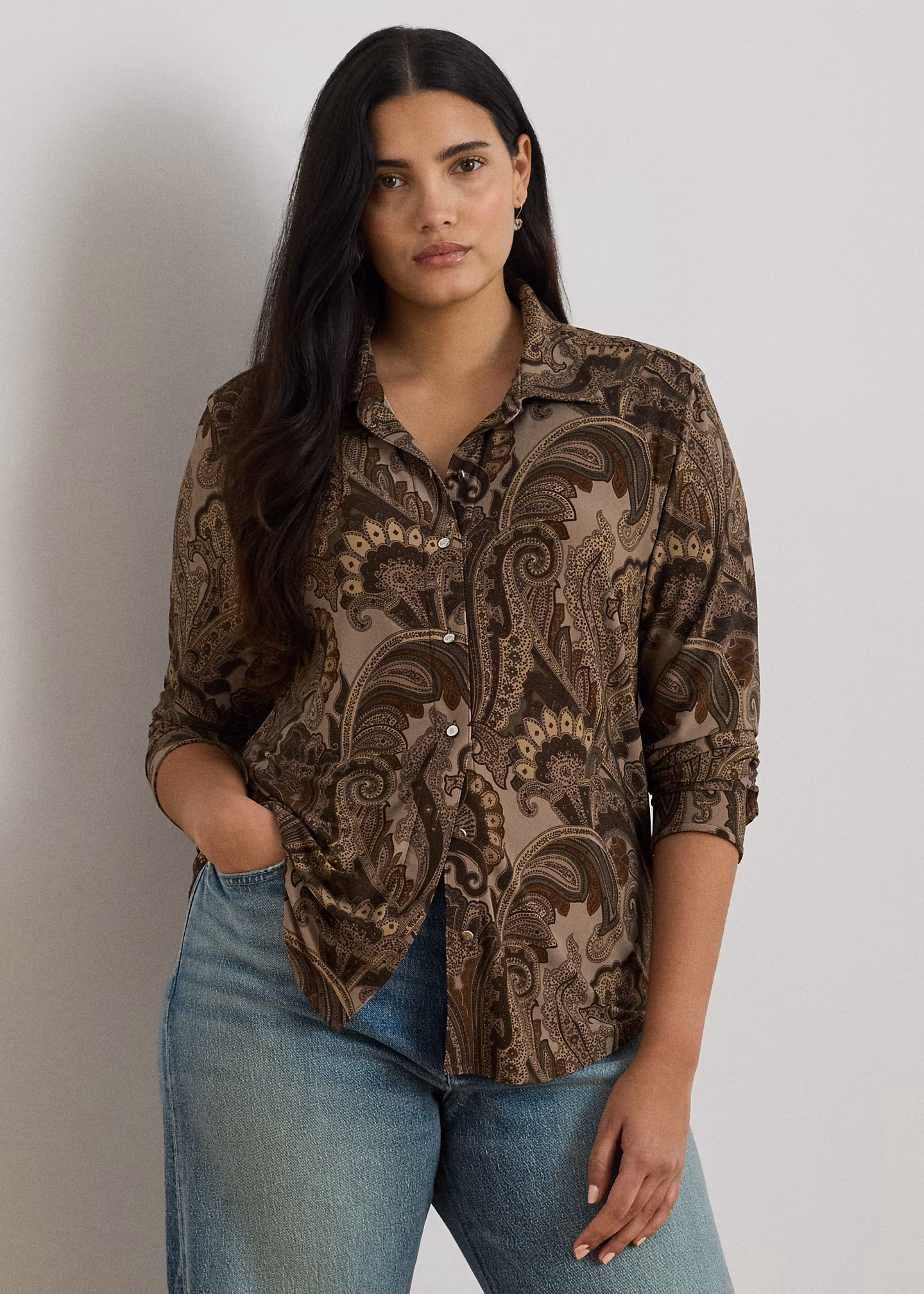 Slim-Fit Jerseyhemd mit Paisley-Motiv - RALPH LAUREN OUTLET