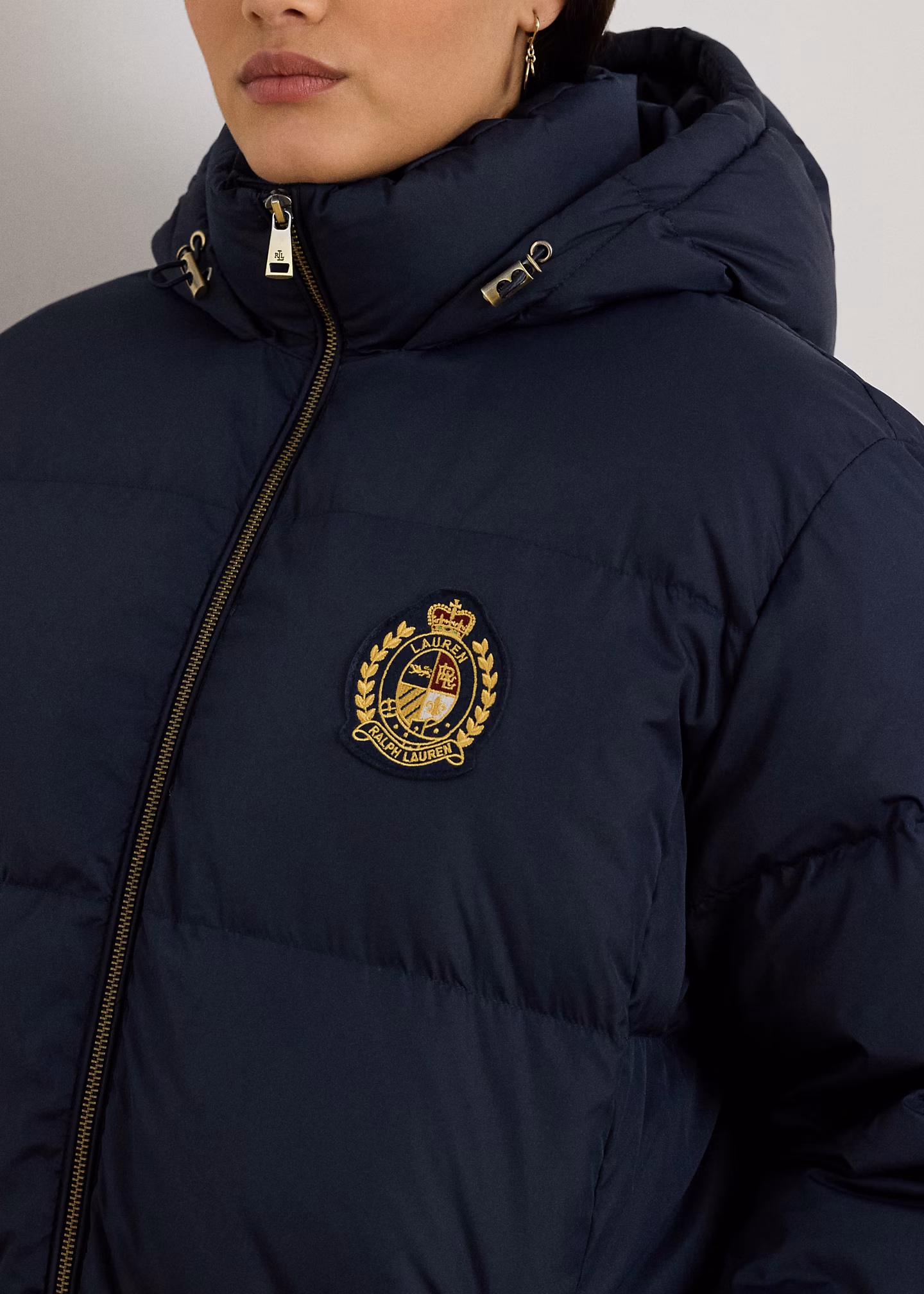 Steppmantel mit Kapuze und Wappen - RALPH LAUREN OUTLET