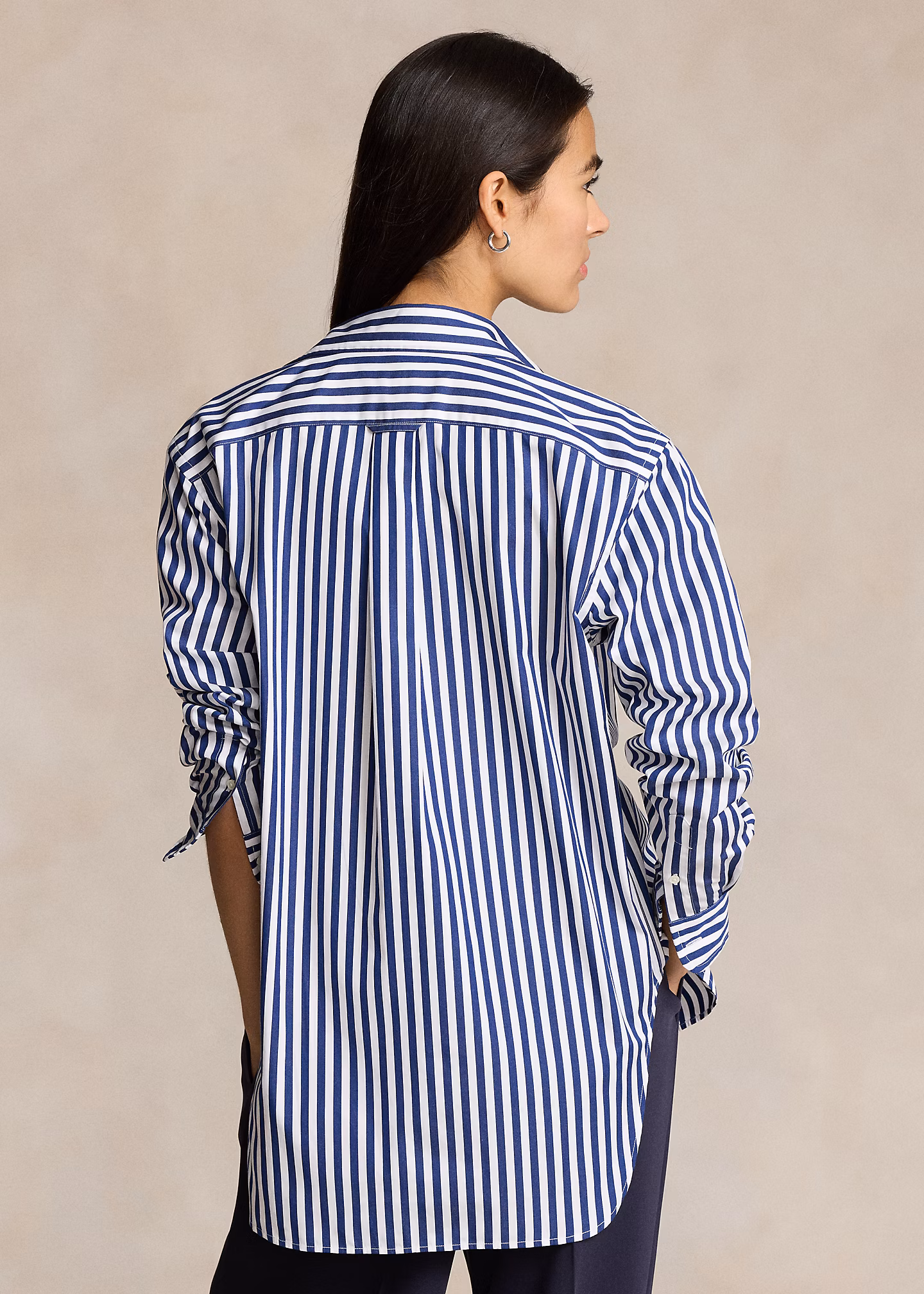 Übergroßes Baumwollhemd mit Streifen - RALPH LAUREN OUTLET