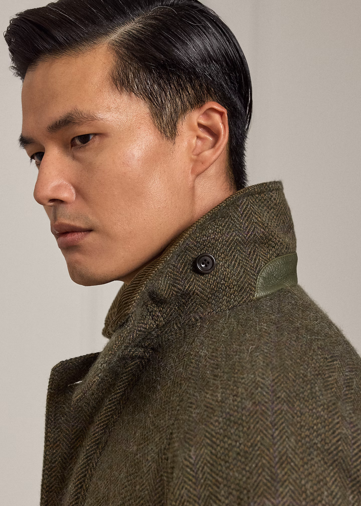 Woll-Kaschmir-Jacke mit Fischgratmuster - RALPH LAUREN OUTLET