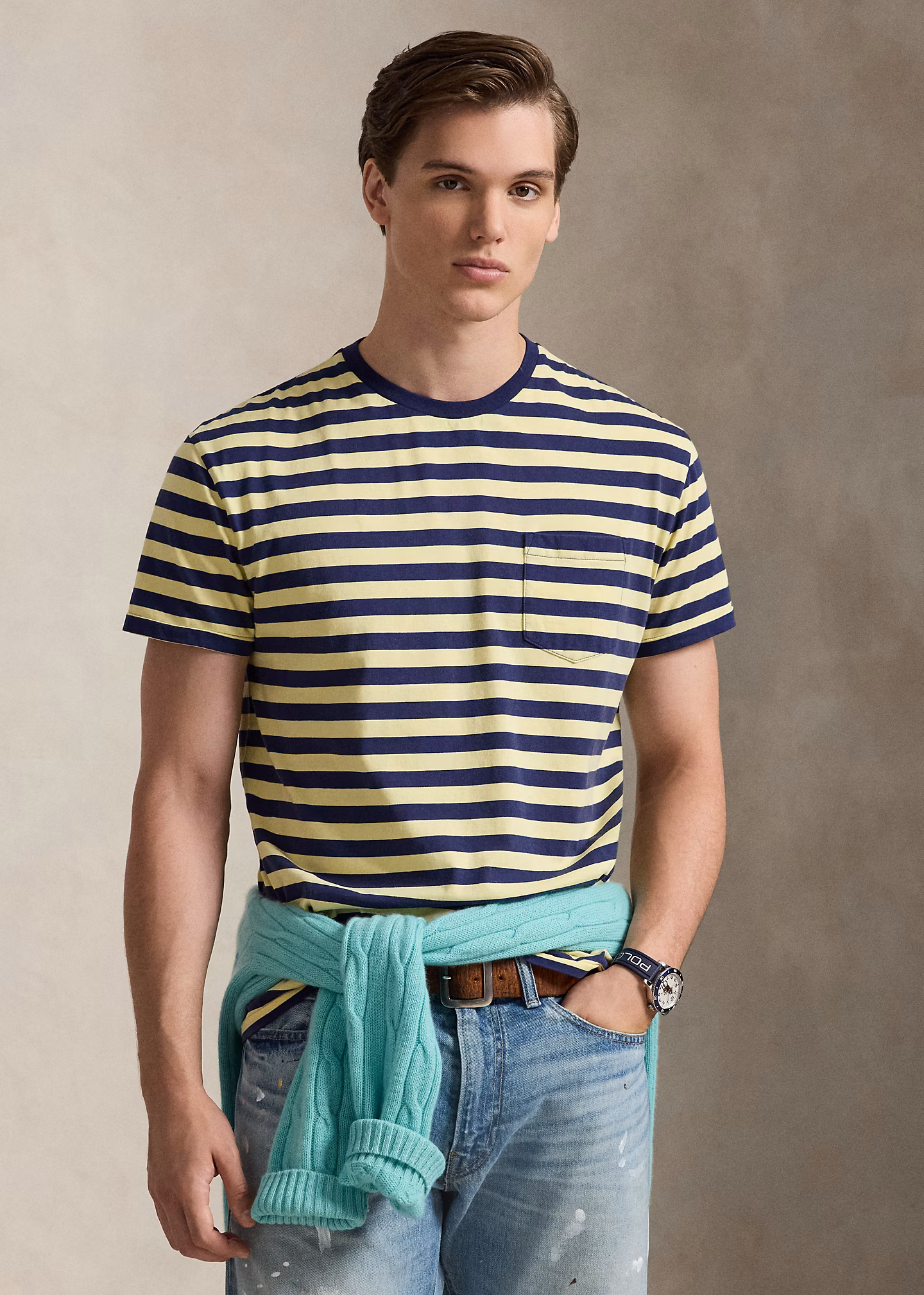 Classic-Fit Jersey-T-Shirt mit Streifen - RALPH LAUREN OUTLET