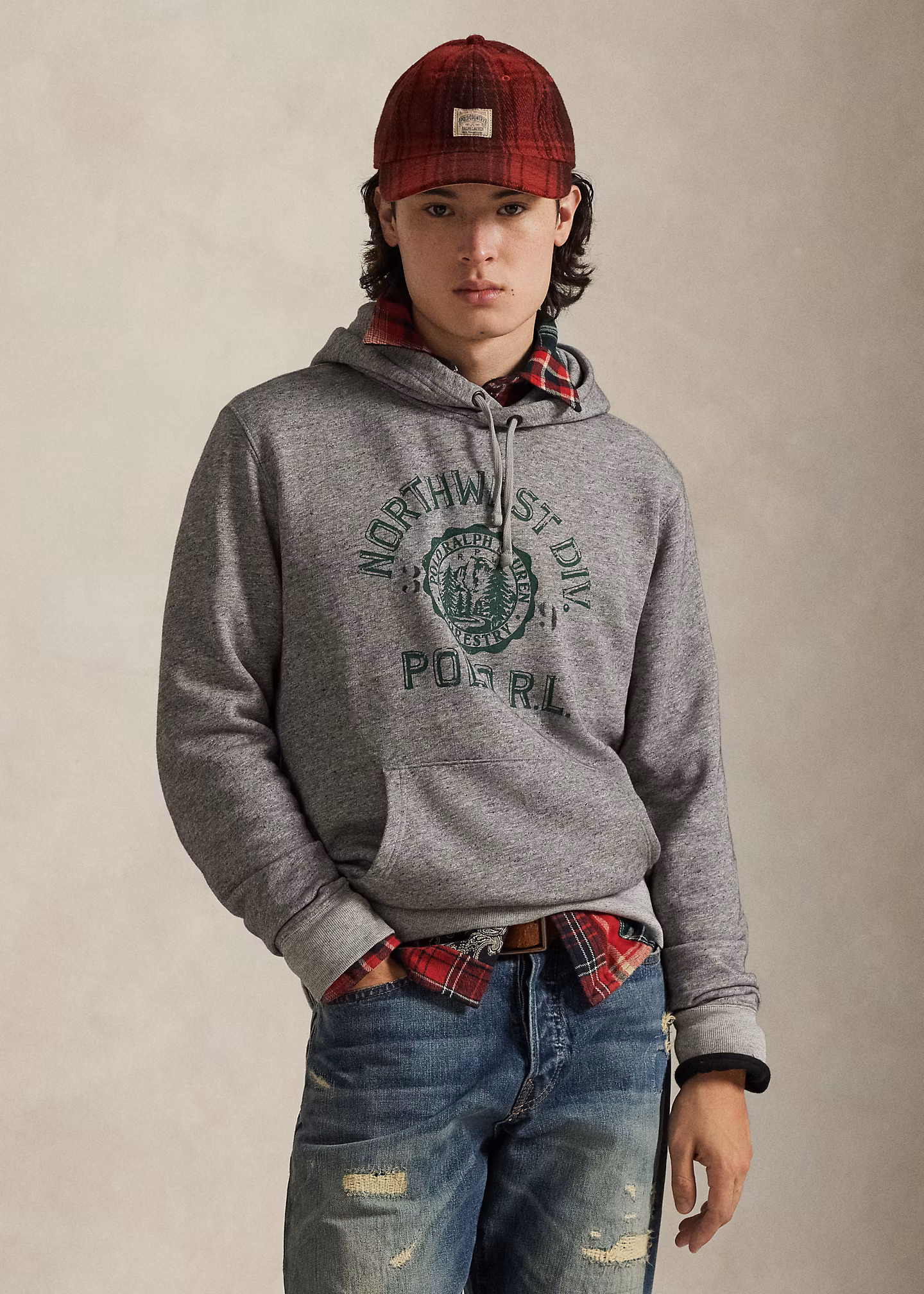 Fleece-Kapuzenpullover mit Grafik - RALPH LAUREN OUTLET