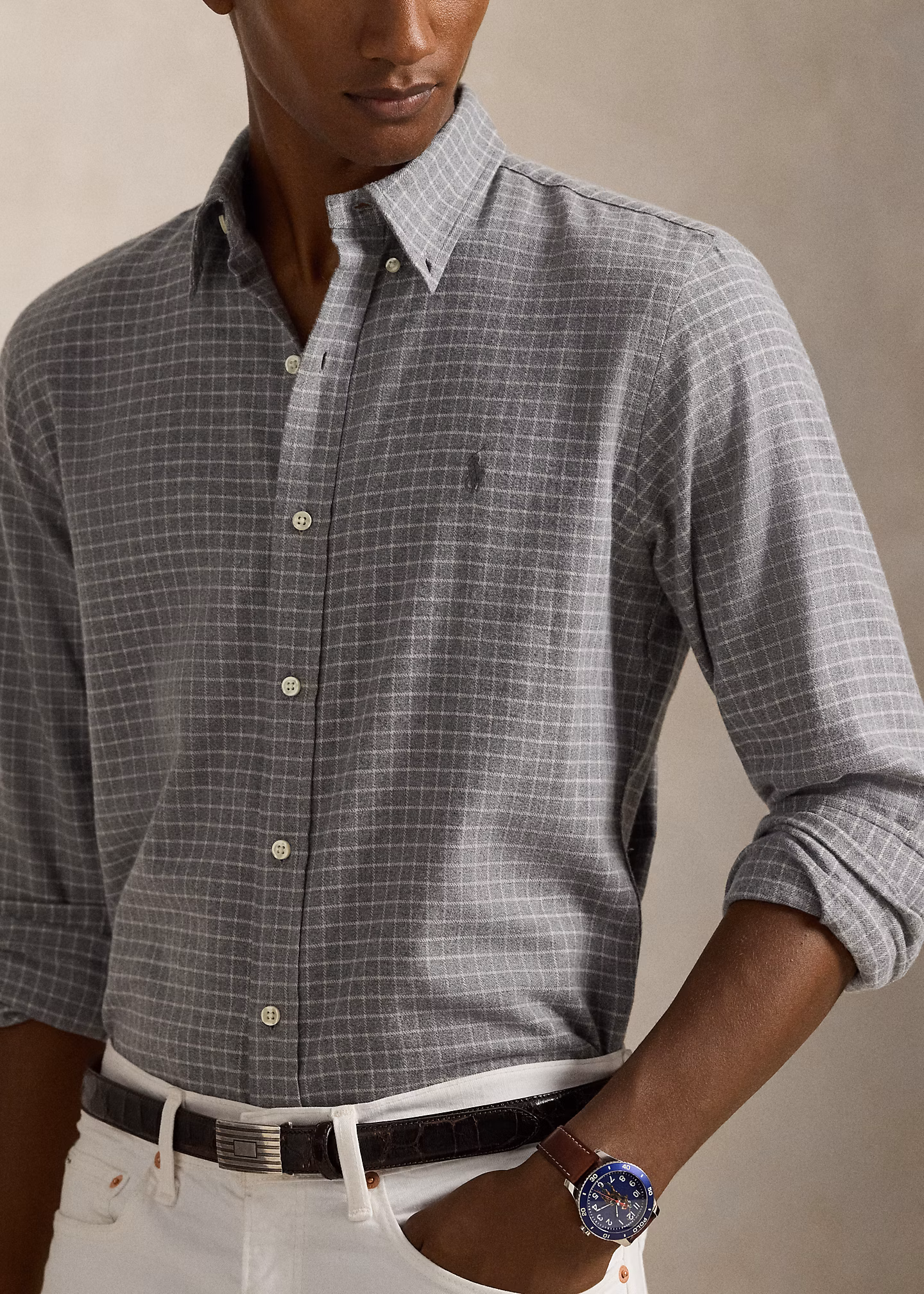 Custom-Fit Karo-Funktionshemd aus Twill - RALPH LAUREN OUTLET