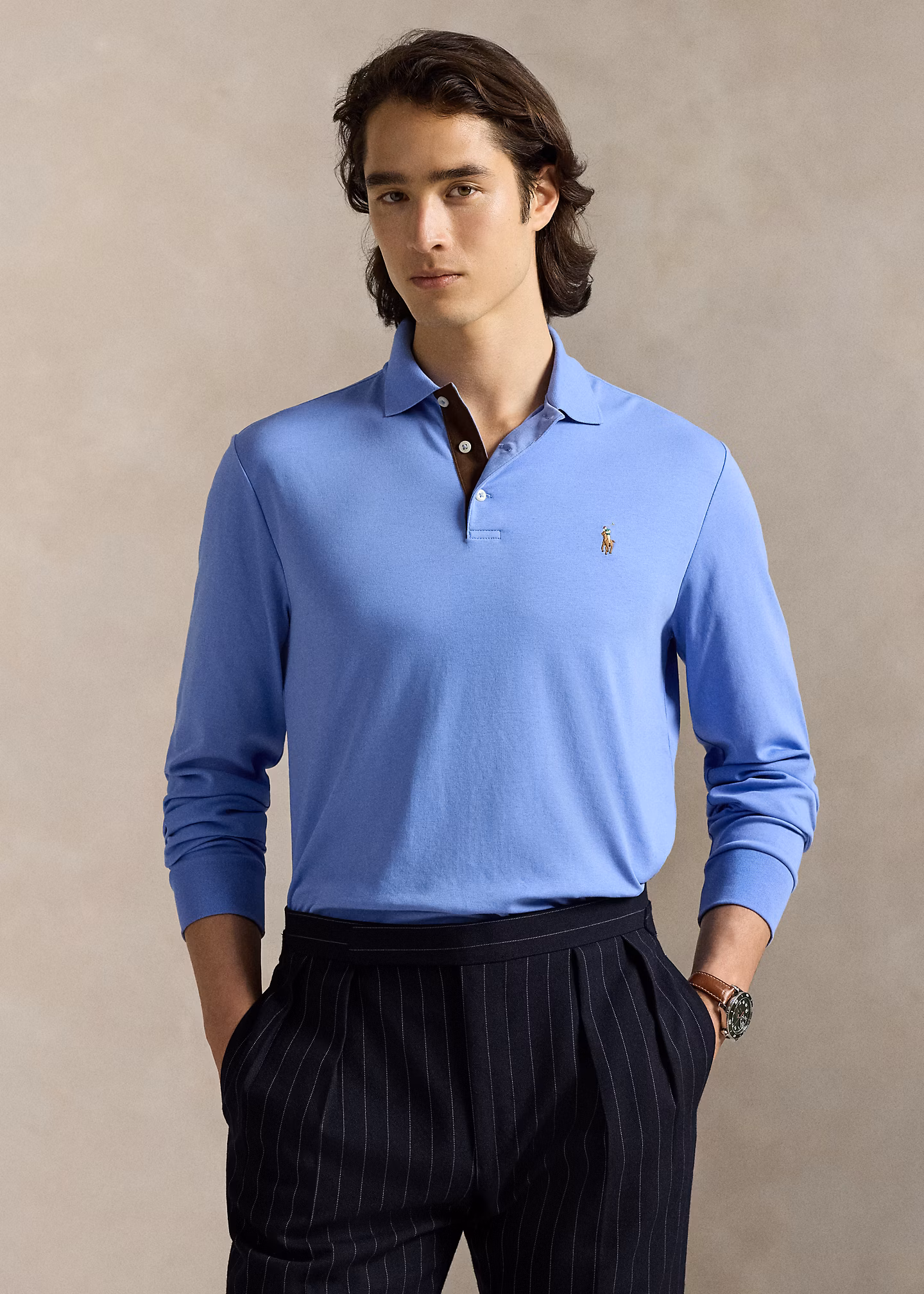 Custom-Slim-Fit Baumwoll-Poloshirt - RALPH LAUREN OUTLET