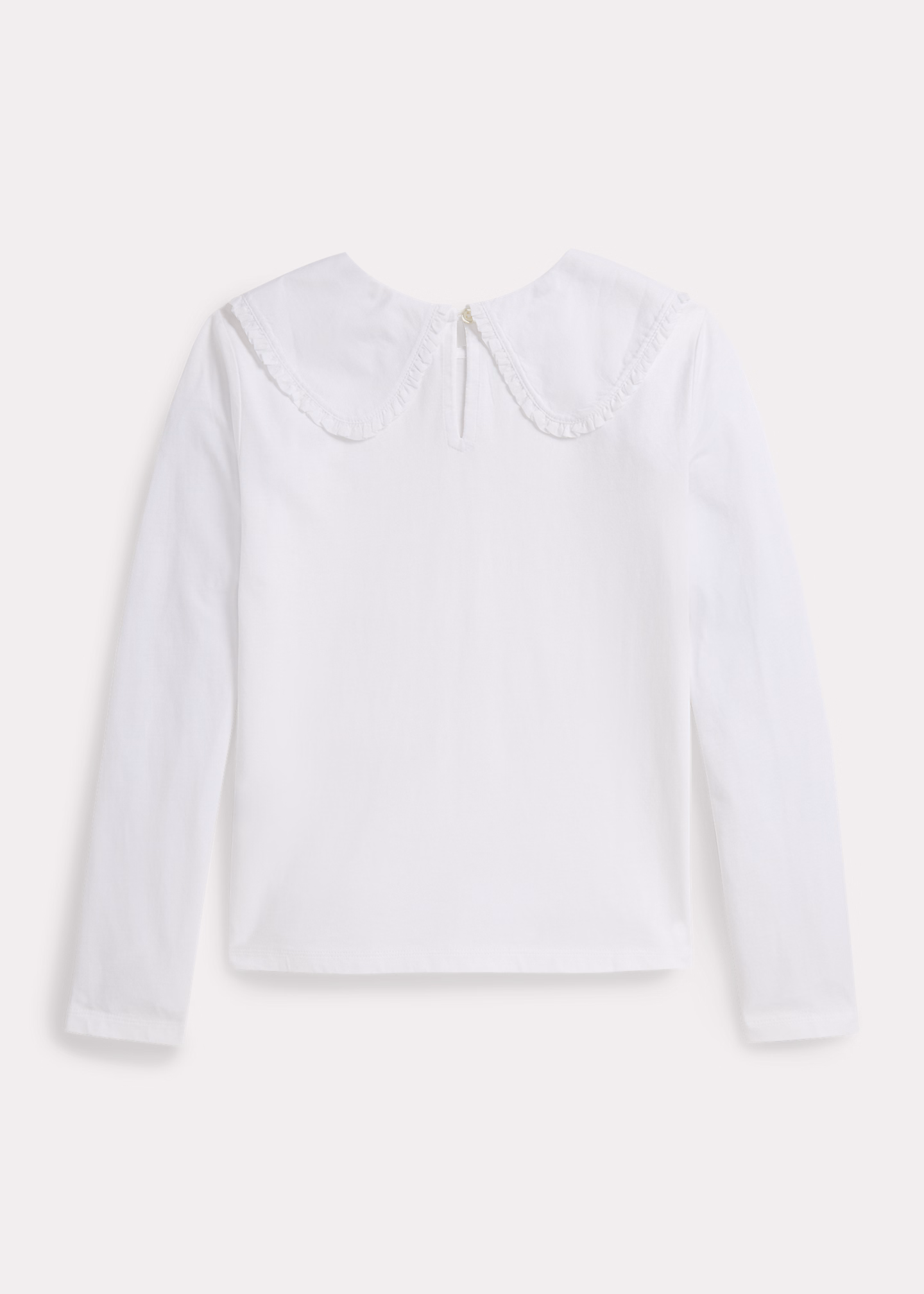 Baumwolljersey-T-Shirt mit Rüschen - RALPH LAUREN OUTLET