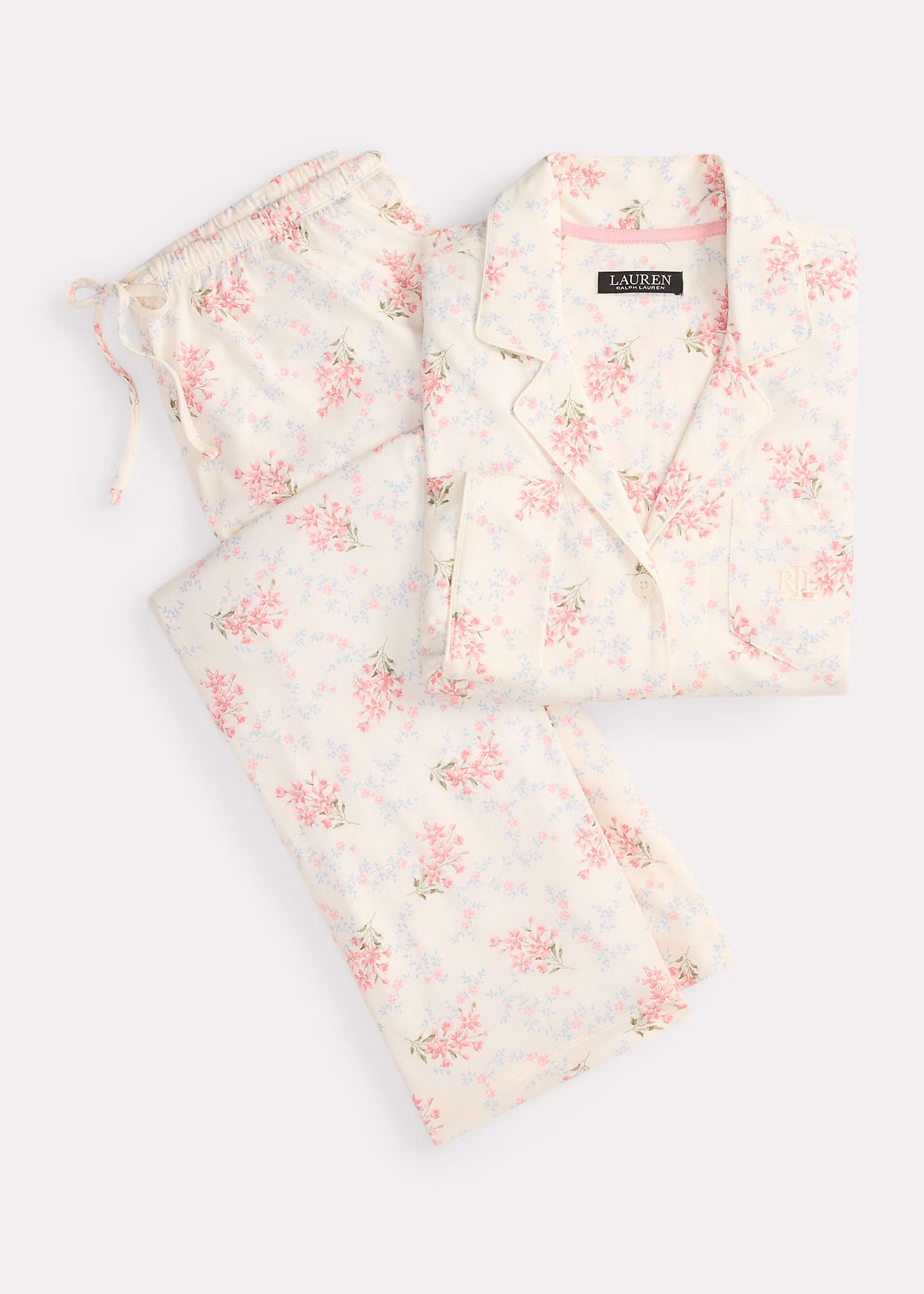 Geblümter Jersey-Pyjama mit Baumwolle - RALPH LAUREN OUTLET