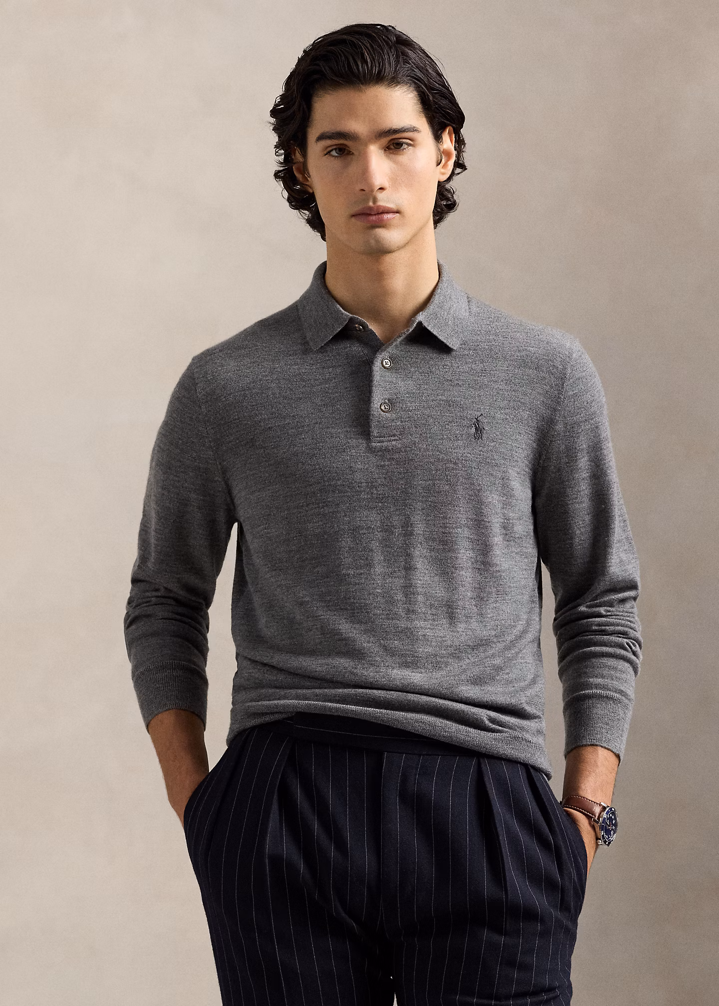 Wollpullover mit Polo-Kragen - RALPH LAUREN OUTLET