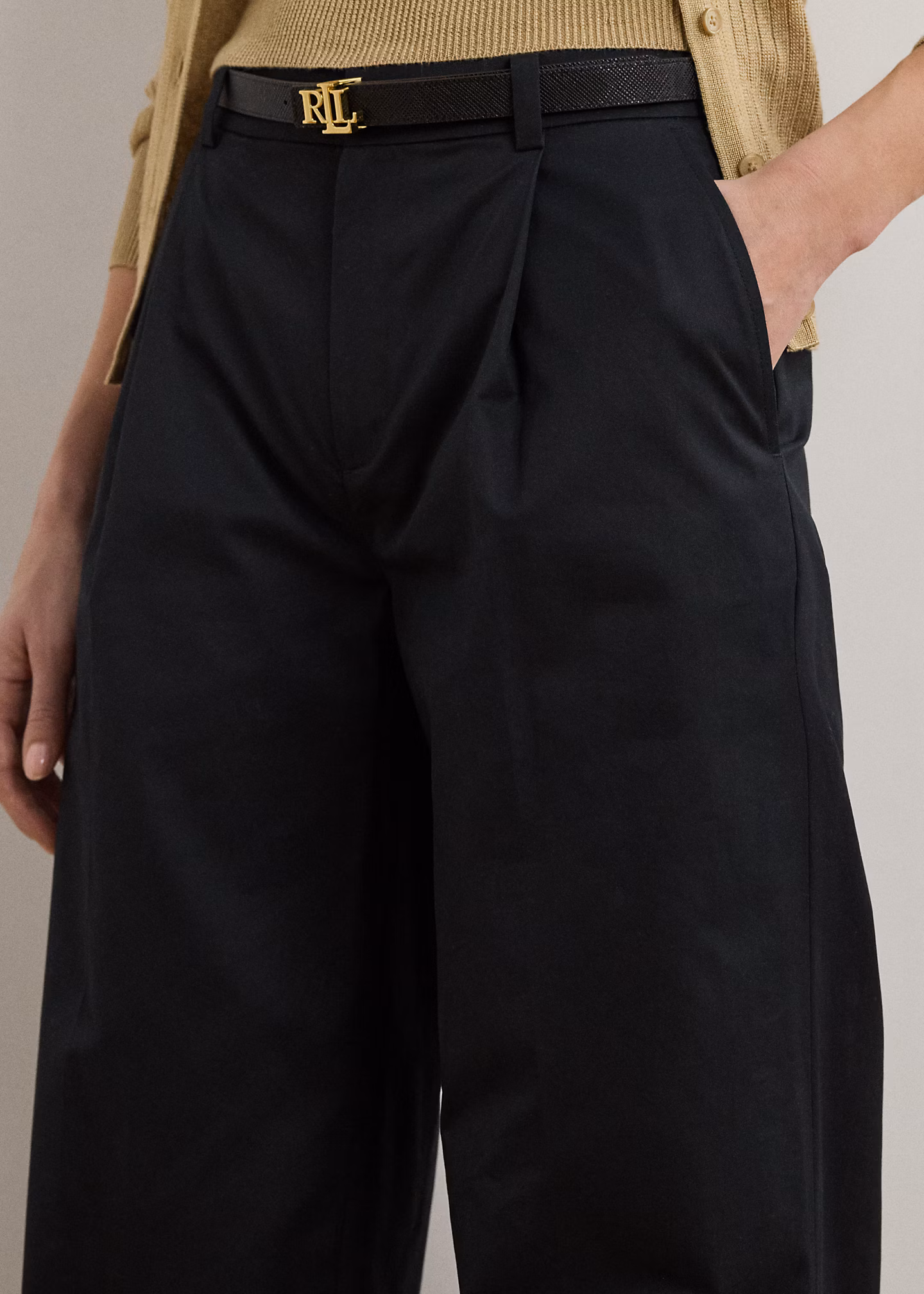 Twill-Bundfaltenhose mit weitem Bein - RALPH LAUREN OUTLET