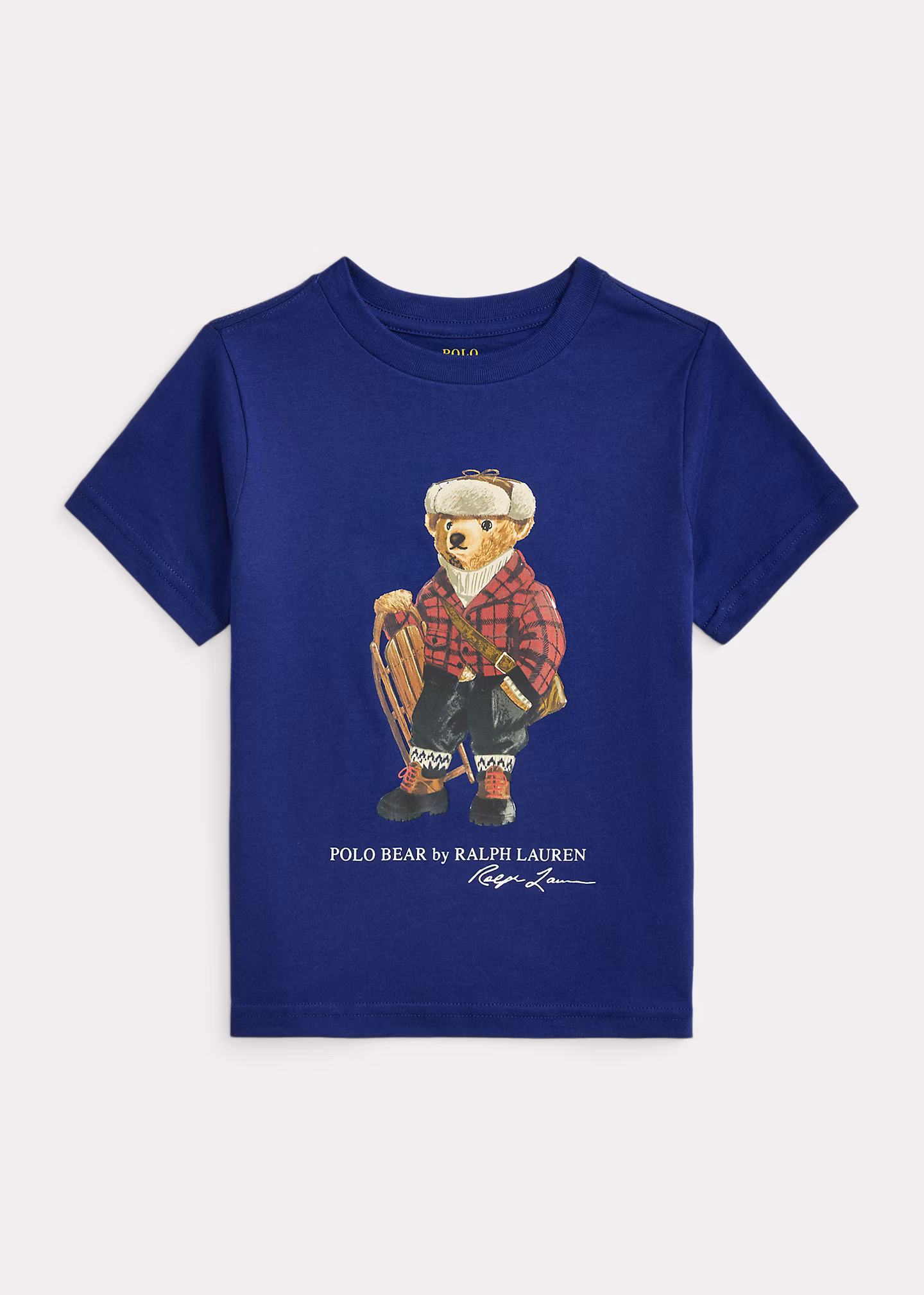 Baumwolljersey-T-Shirt mit Polo Bear - RALPH LAUREN OUTLET