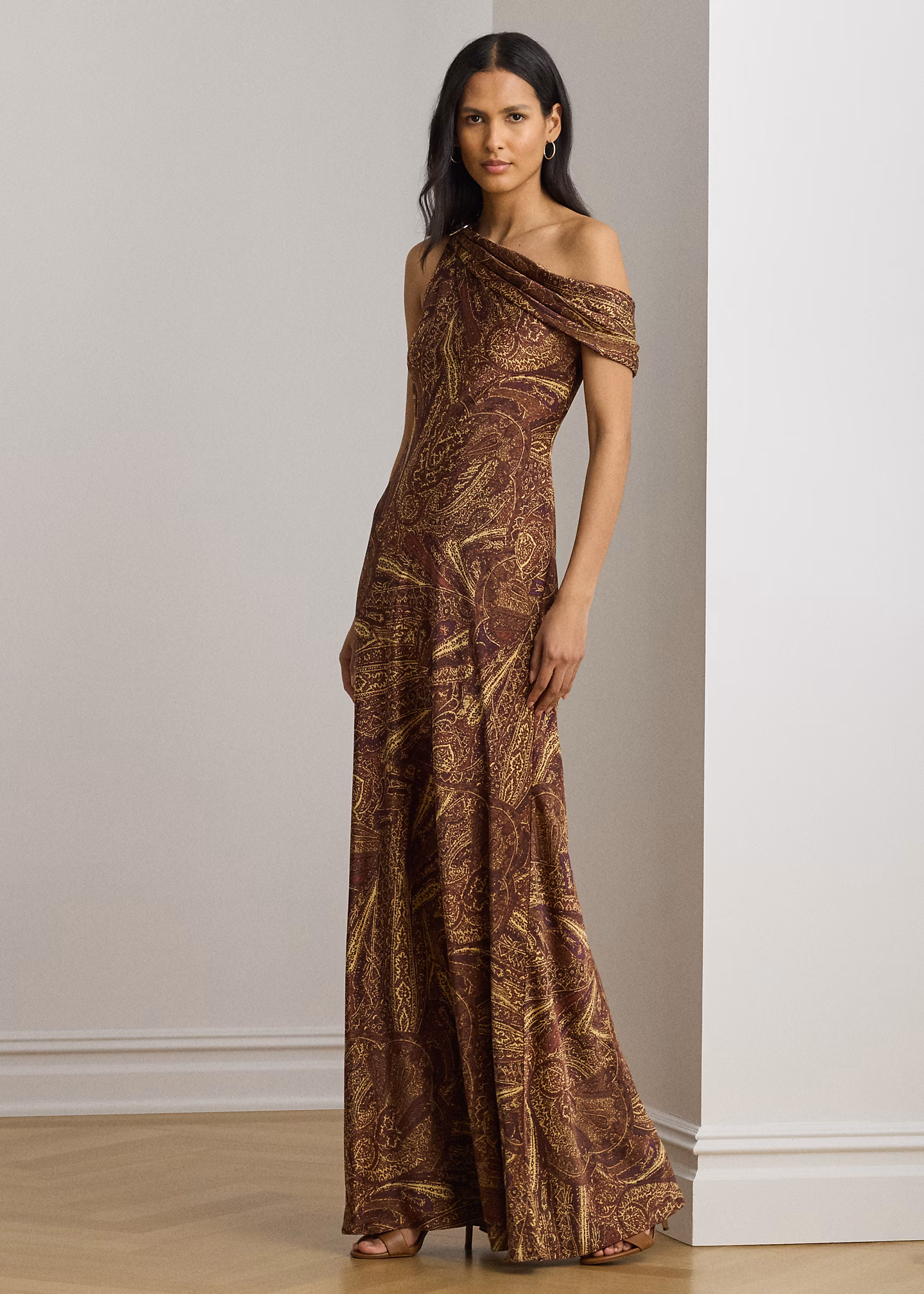 Schulterfreies Abendkleid mit Schnalle - RALPH LAUREN OUTLET