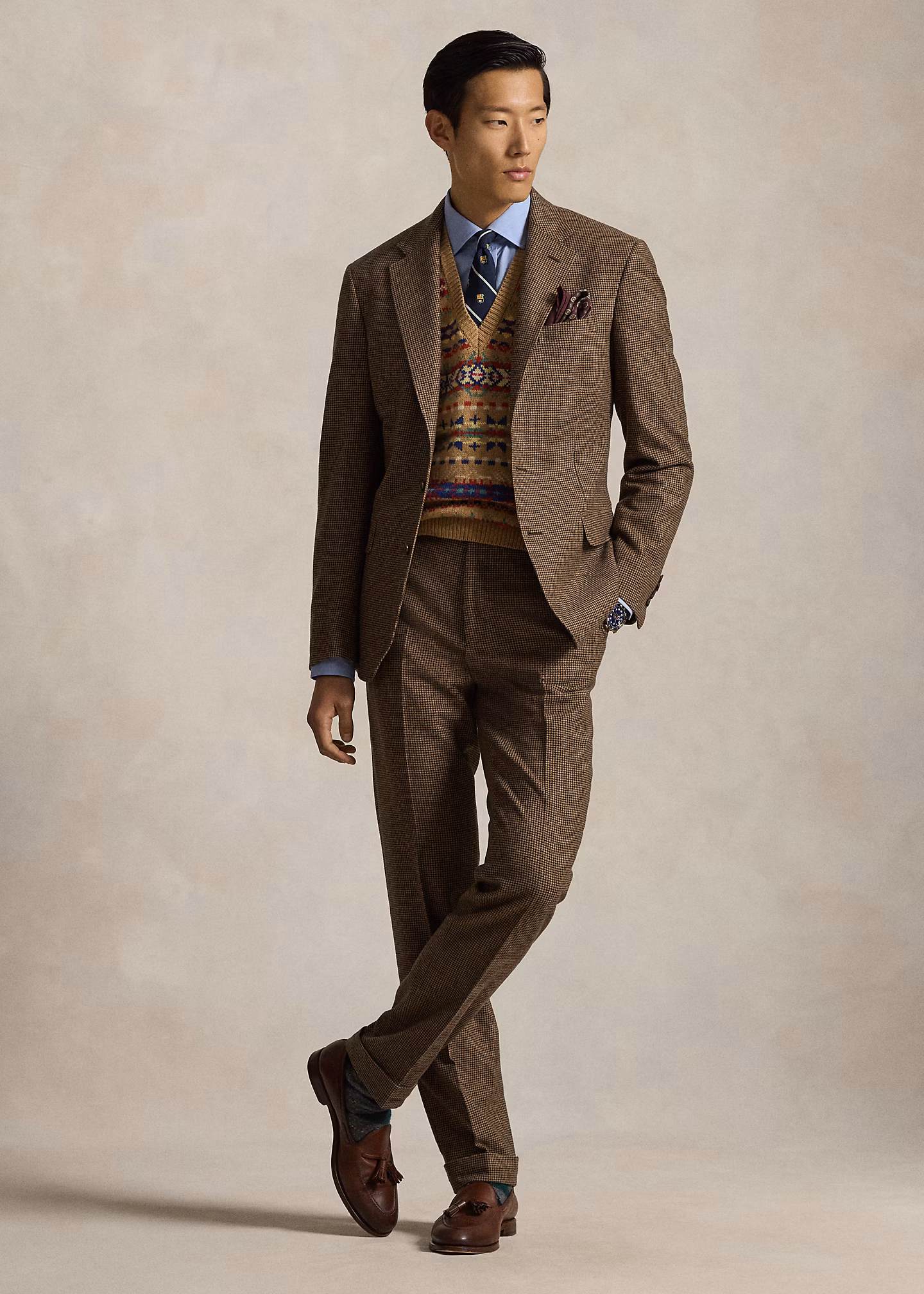 Tailored-Fit Polo-Anzug mit Hahnentritt - RALPH LAUREN OUTLET