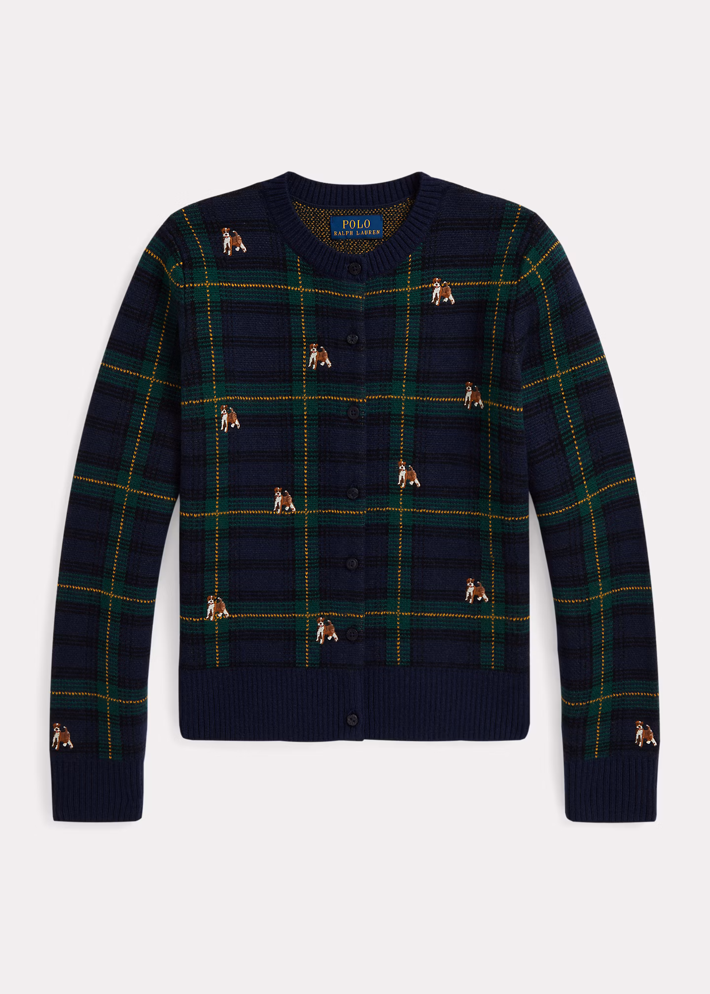 Bestickte Wollstrickjacke mit Hundemotiv - RALPH LAUREN OUTLET