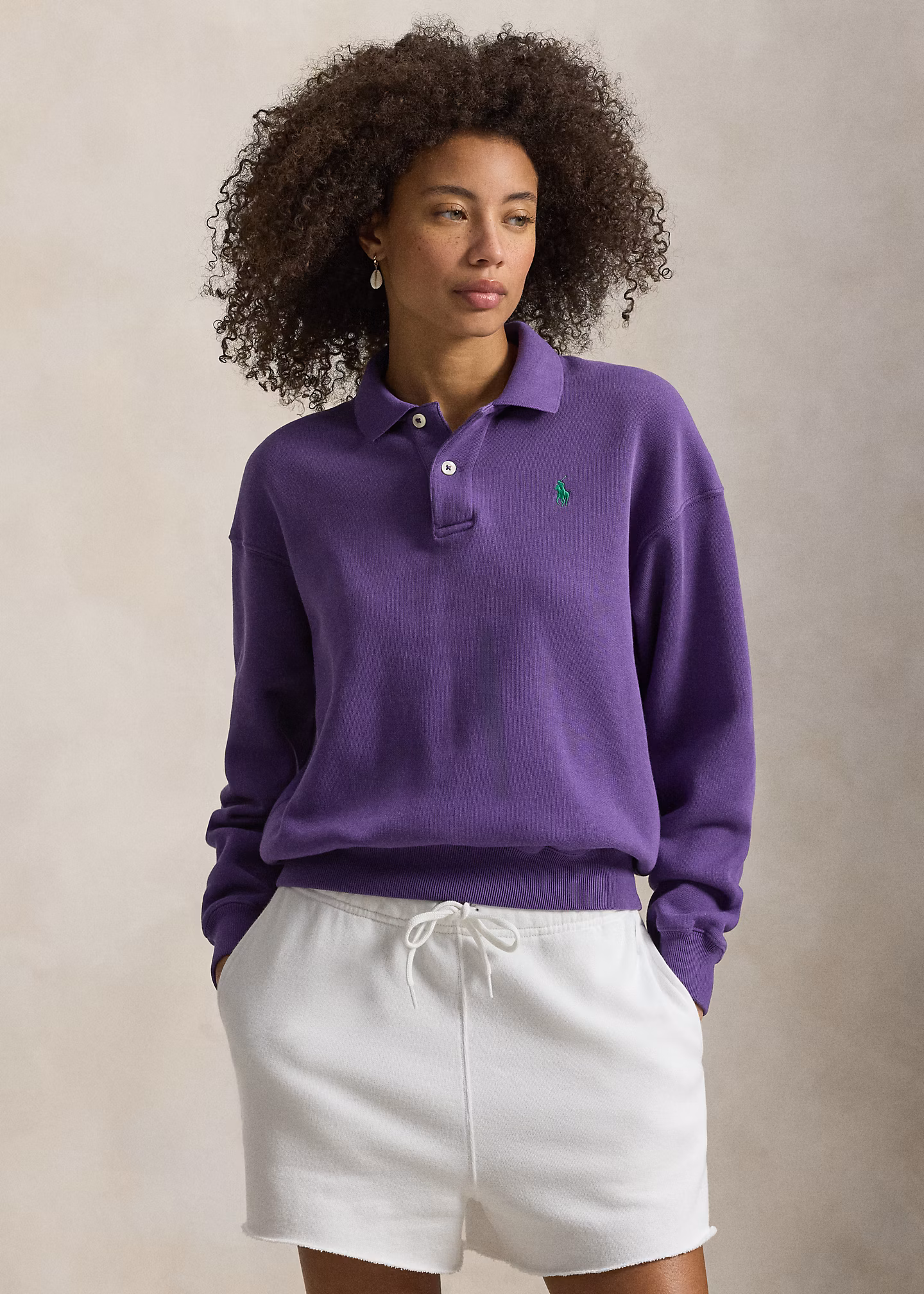 Fleecepullover mit Polokragen - RALPH LAUREN OUTLET