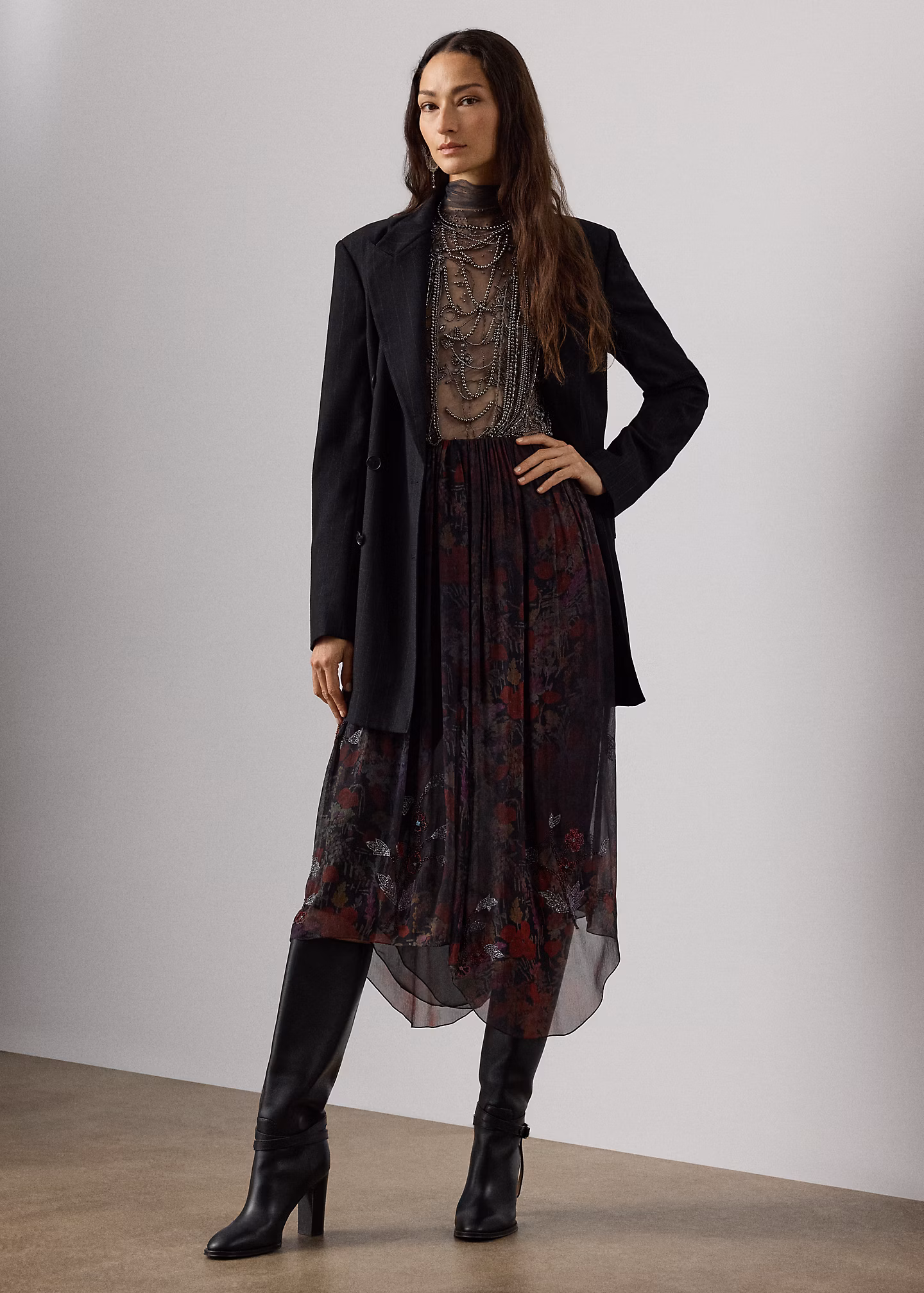 Geblümter Rock Gabriella mit Verzierung - RALPH LAUREN OUTLET