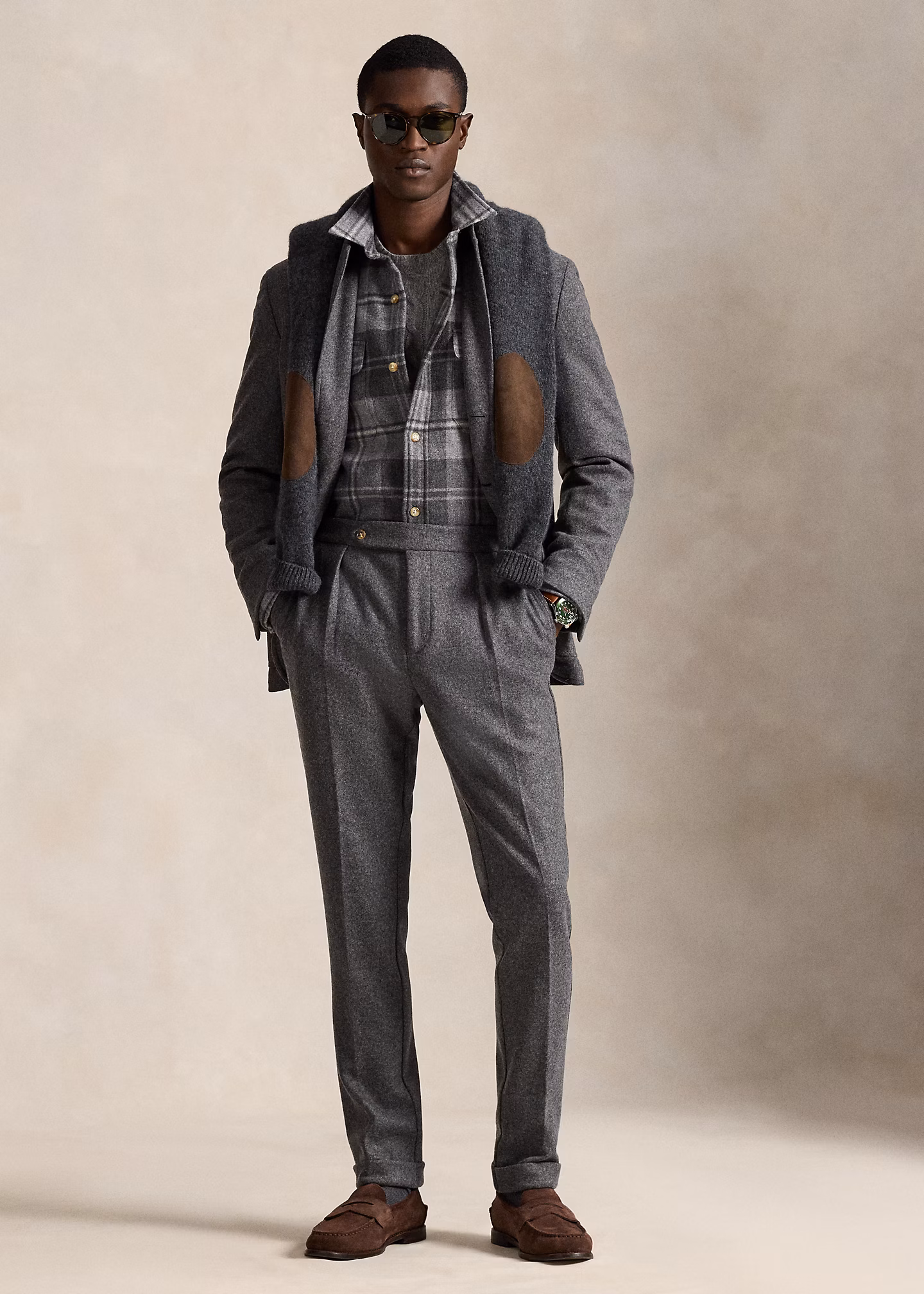 Anzughose aus Strick-Flanell - RALPH LAUREN OUTLET