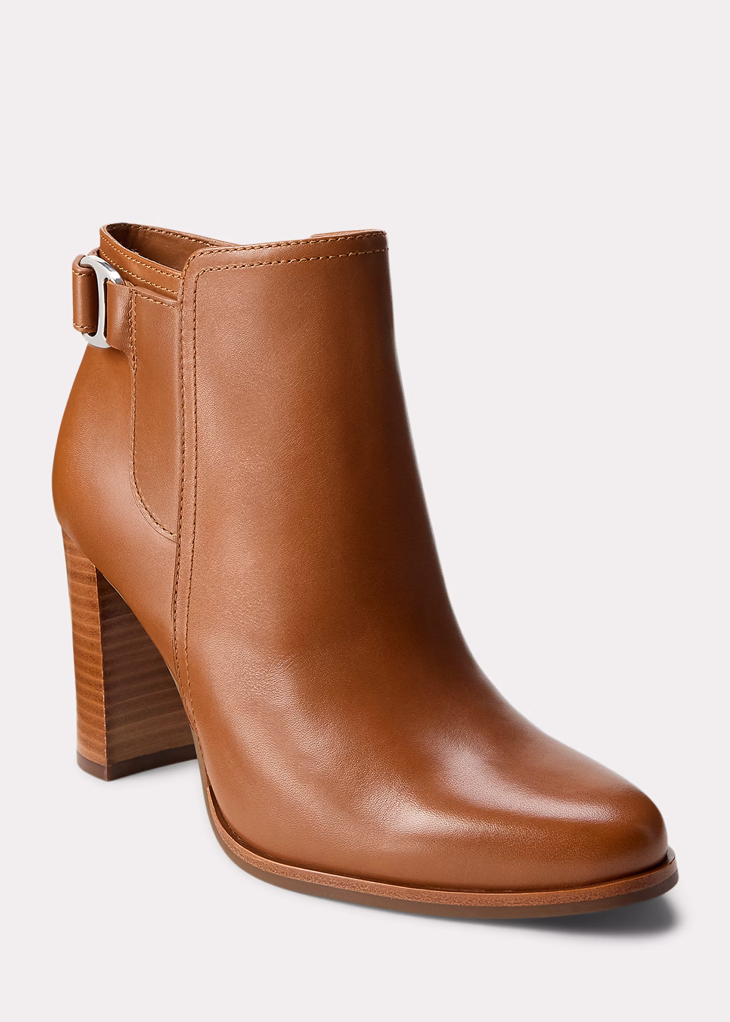 Kalbsleder-Stiefelette Tasha mit Absatz - RALPH LAUREN OUTLET