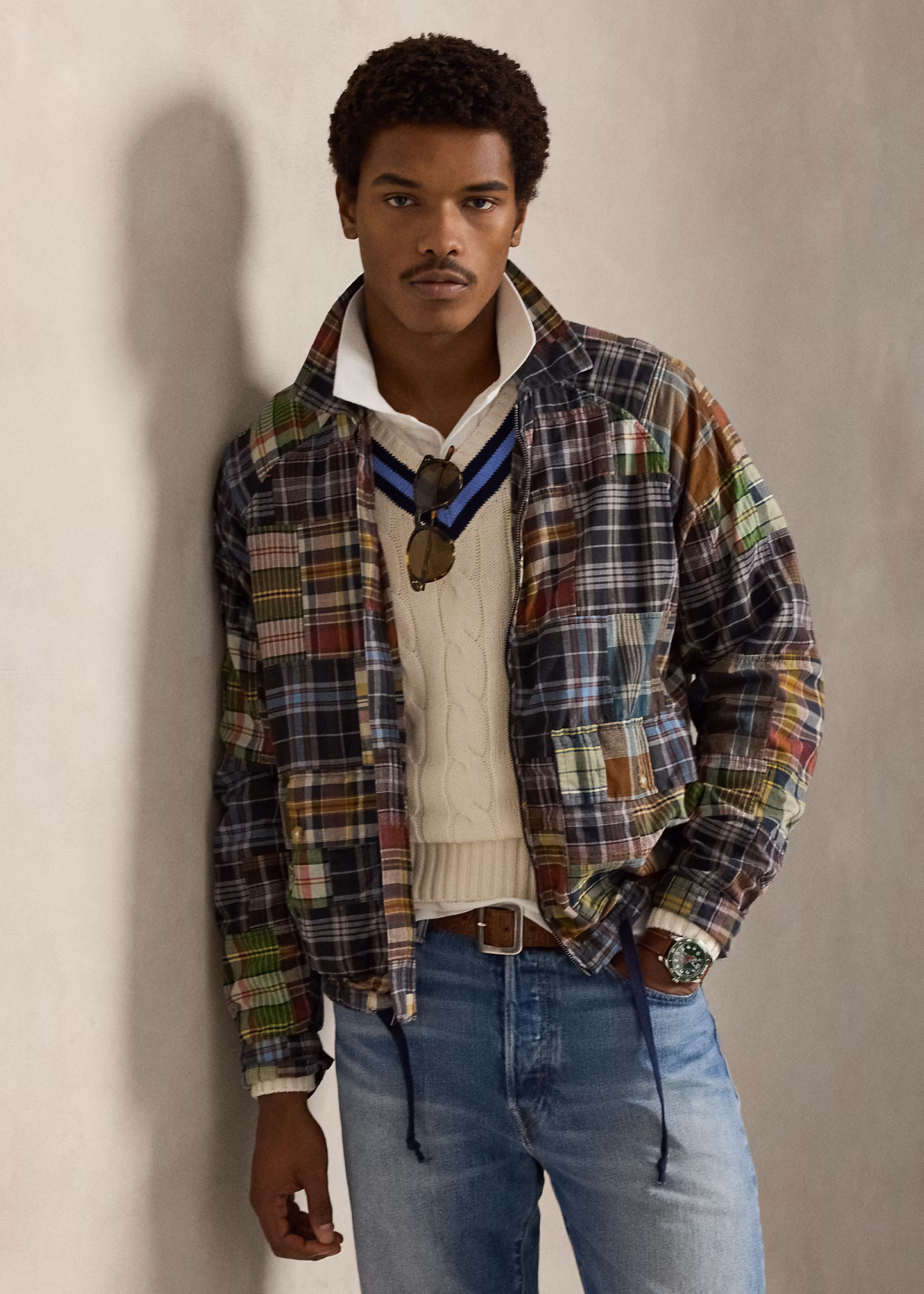 Classic-Fit Patchwork-Madras-Hemdjacke - RALPH LAUREN OUTLET