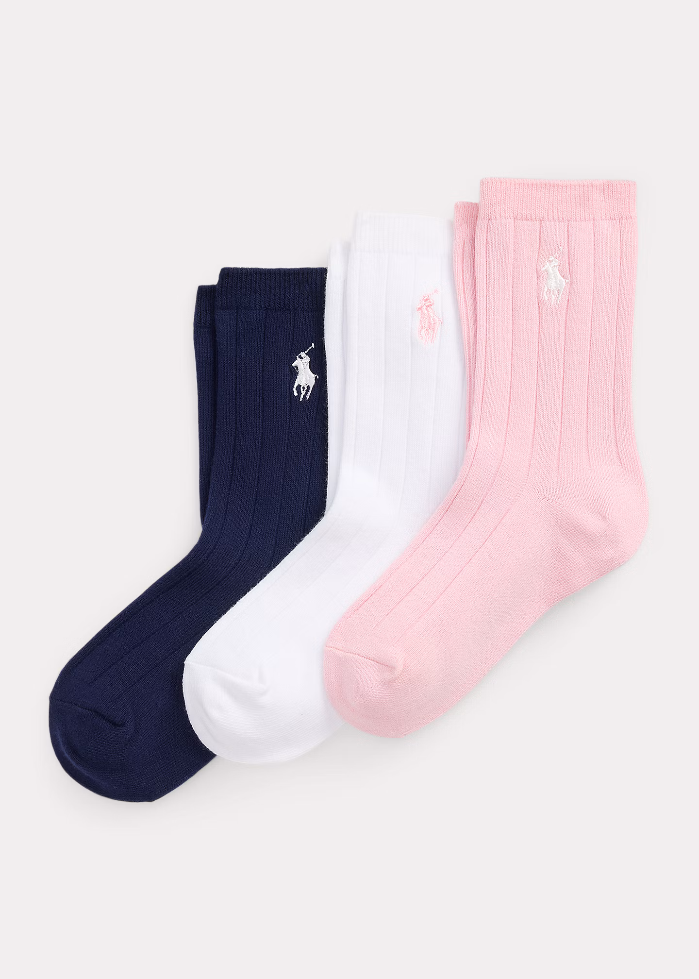 3er-Pack gerippte Crew-Socken - RALPH LAUREN OUTLET