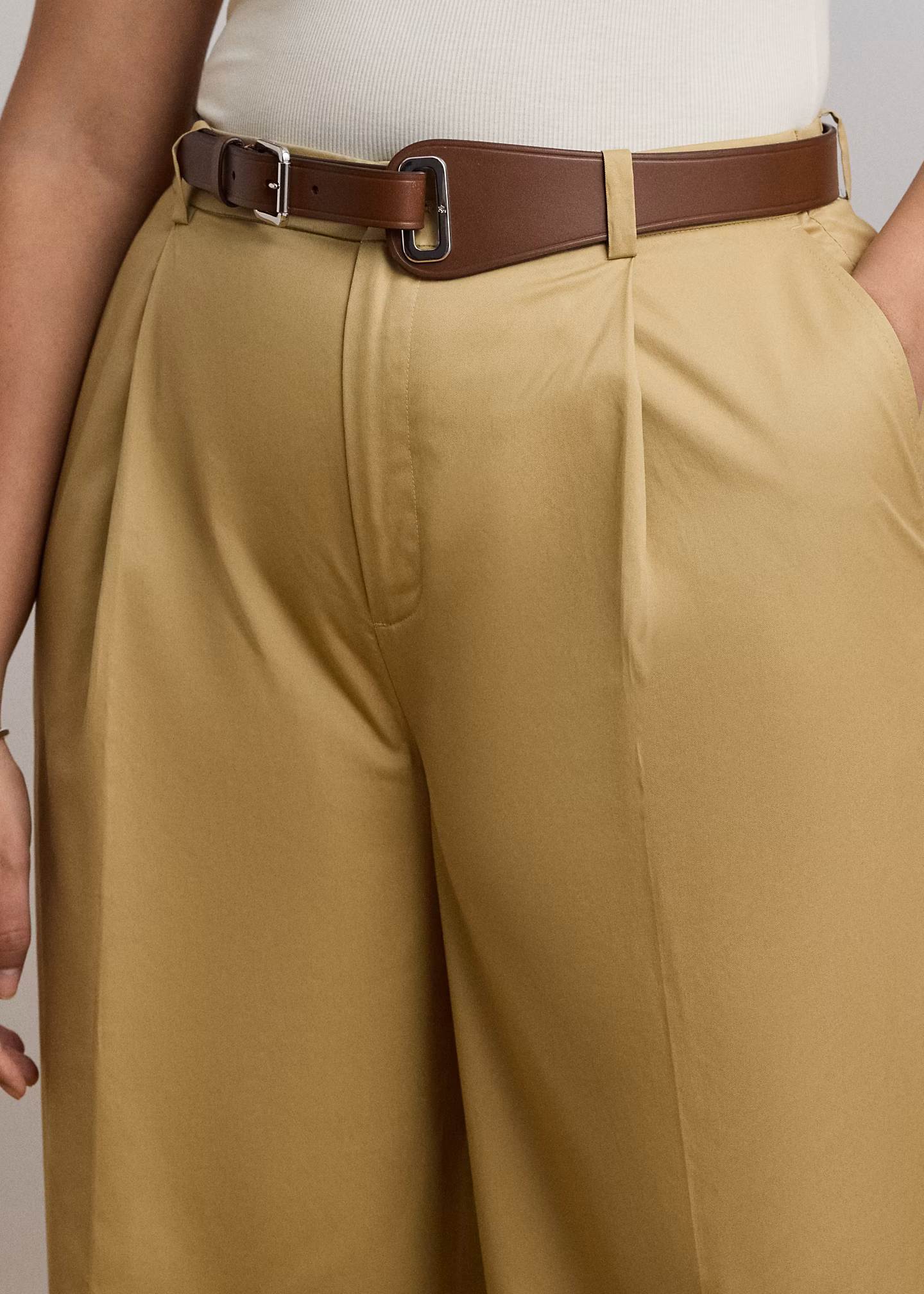 Twill-Bundfaltenhose mit weitem Bein - RALPH LAUREN OUTLET