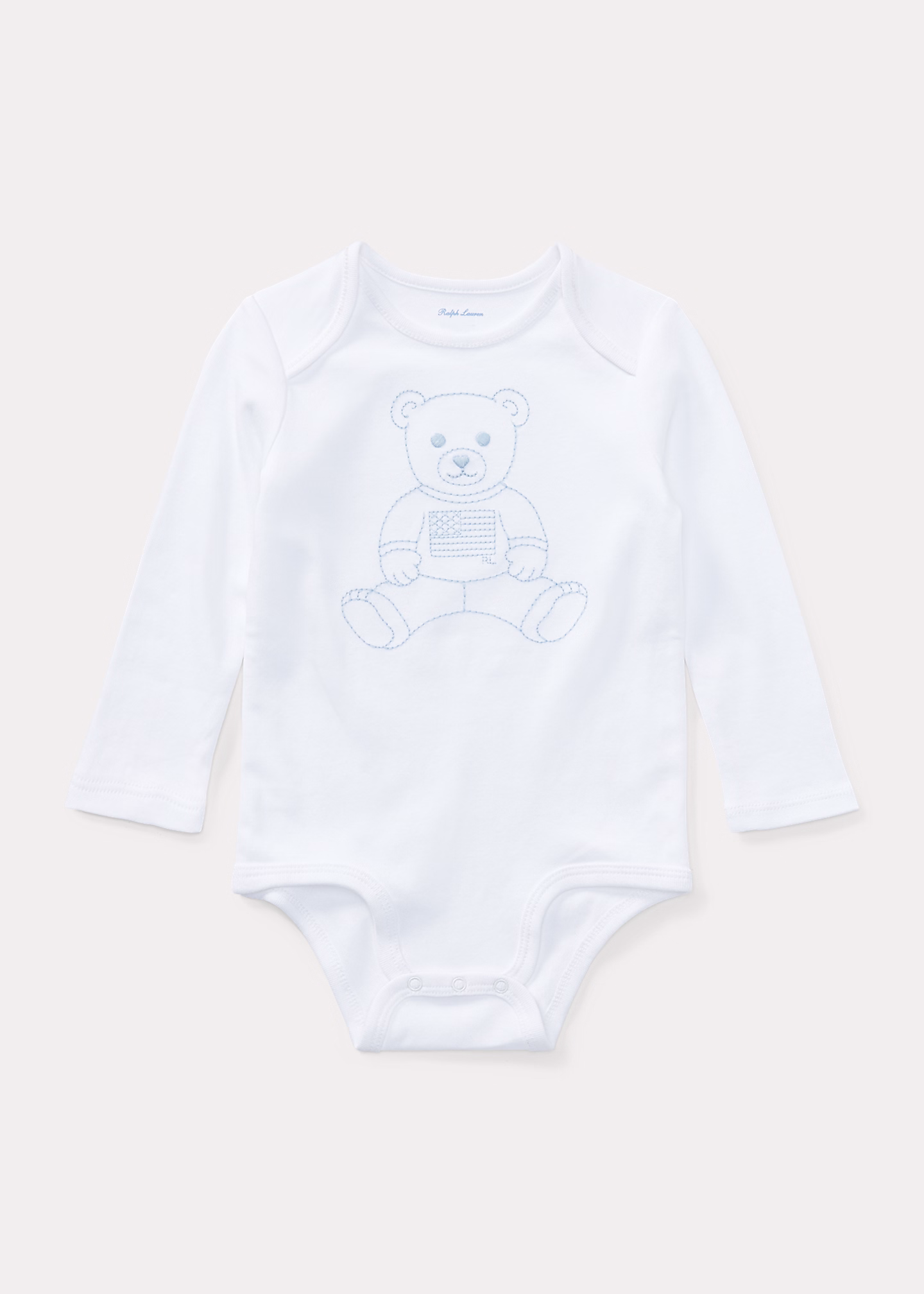 Baumwoll-Babybody mit Polo Bear - RALPH LAUREN OUTLET