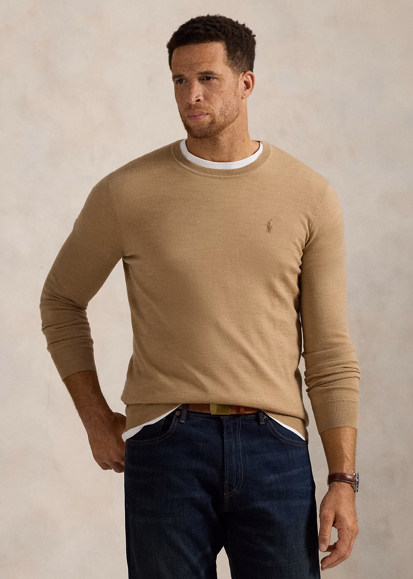 Waschbarer Rundhalspullover aus Wolle - RALPH LAUREN OUTLET